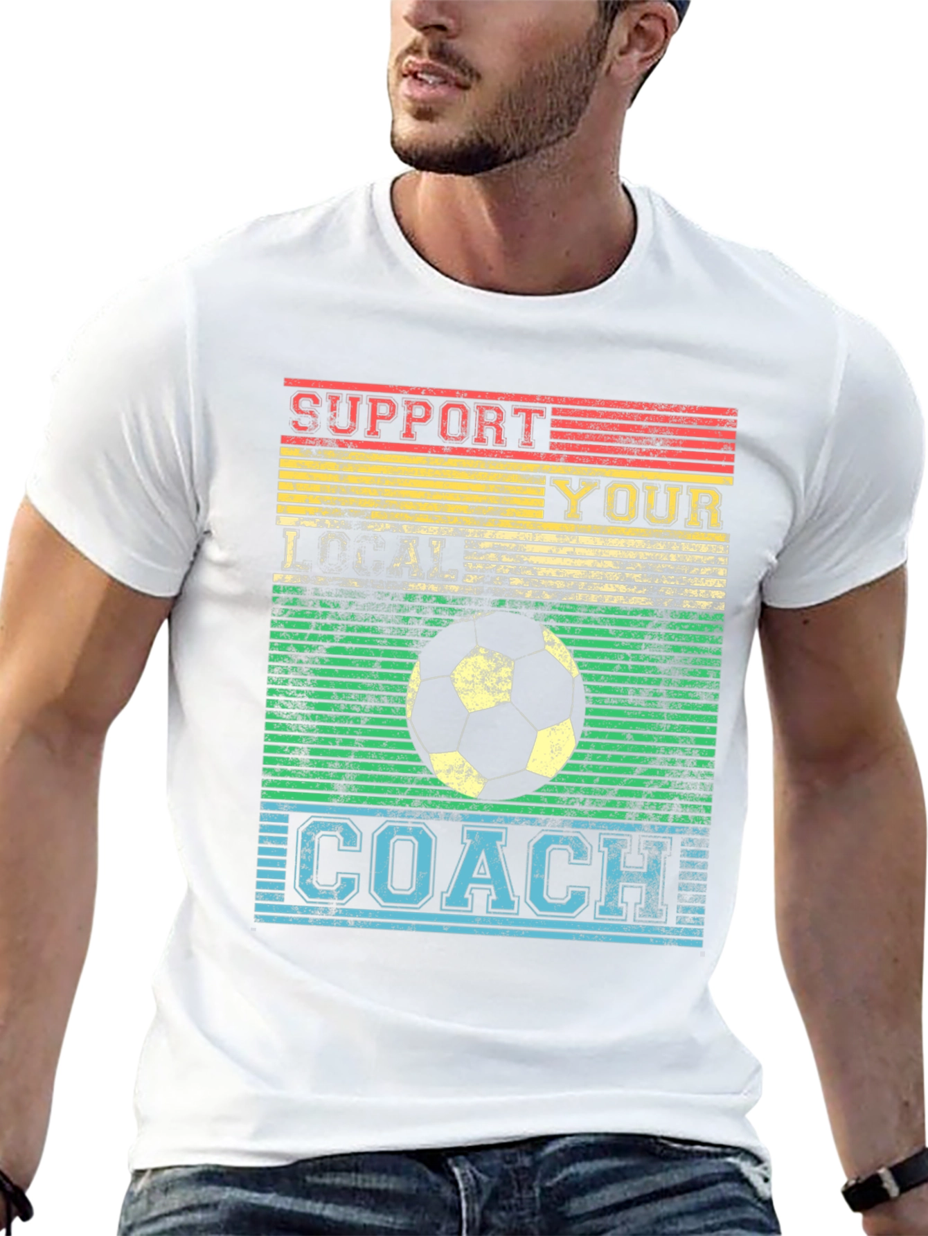 Support Your Local Coach Retro Soccer T-Shirt
