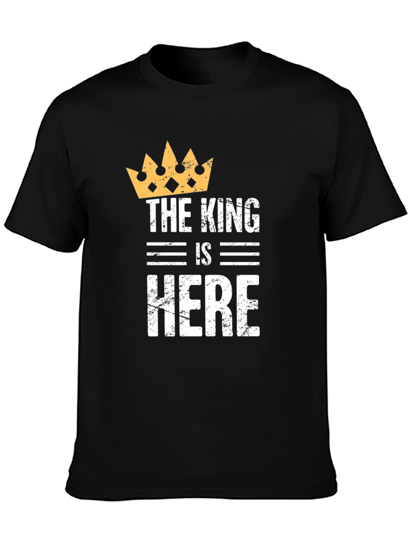 The King is Here Black T-Shirt