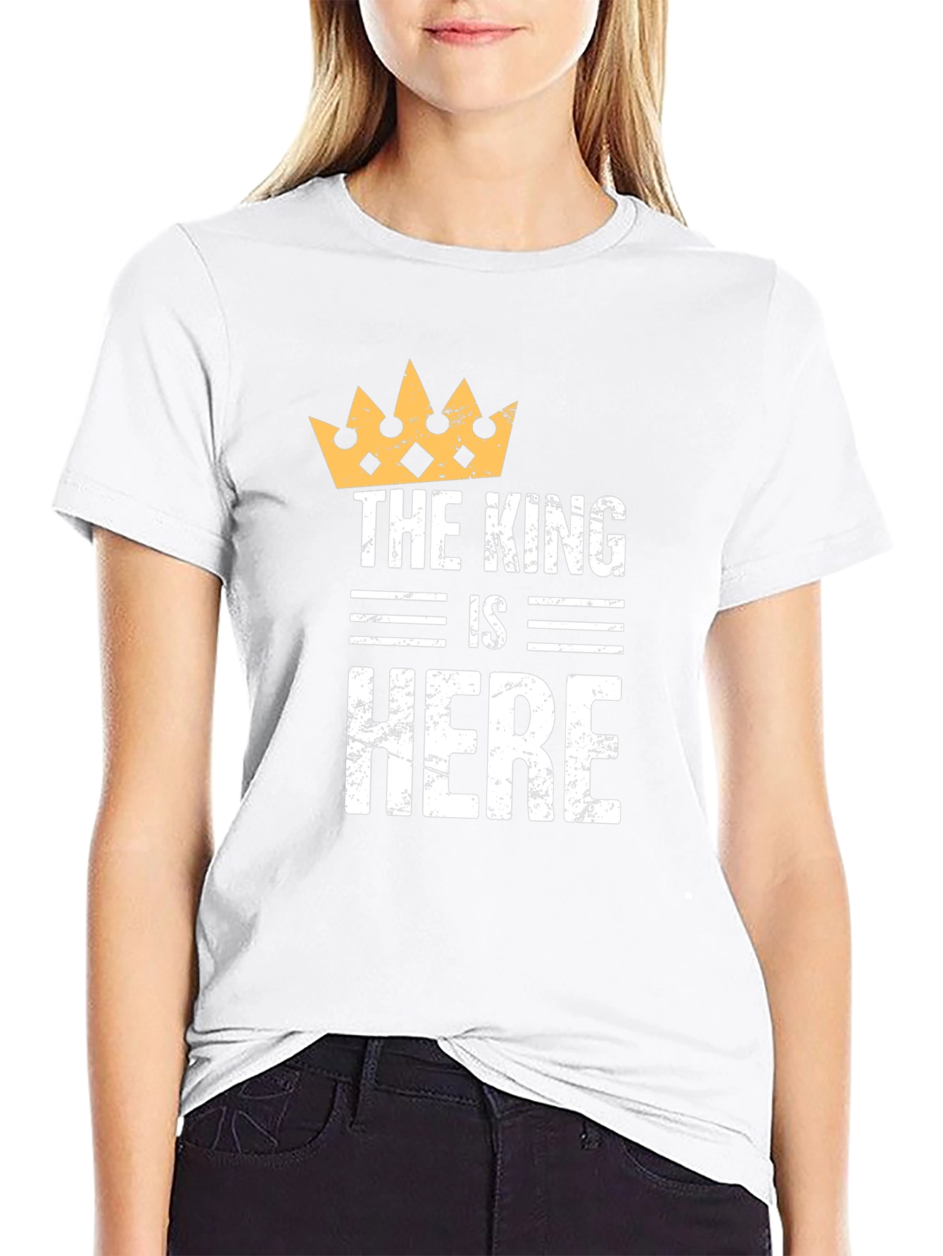 The King is Here Black T-Shirt