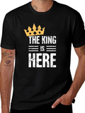 The King is Here Black T-Shirt