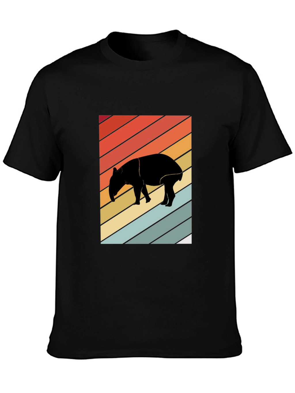 Retro Tapir Silhouette Graphic Tee - Unisex