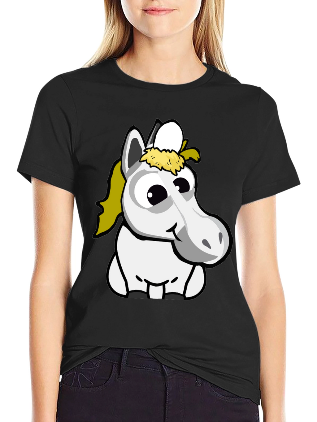 Funny Horse Cartoon T-Shirt