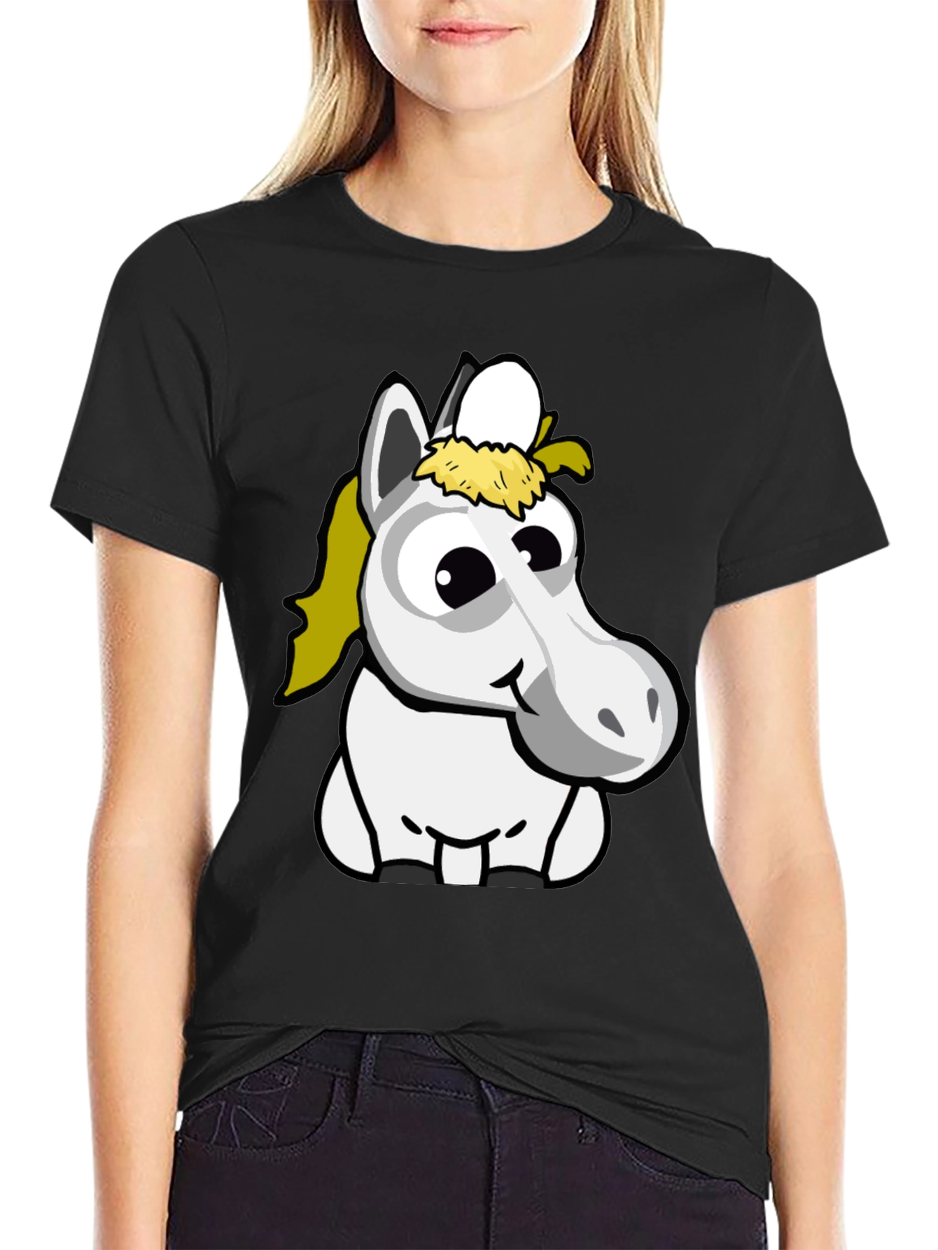 Funny Horse Cartoon T-Shirt