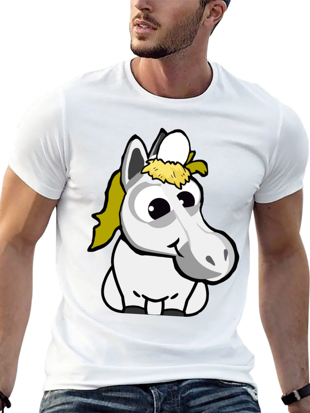 Funny Horse Cartoon T-Shirt