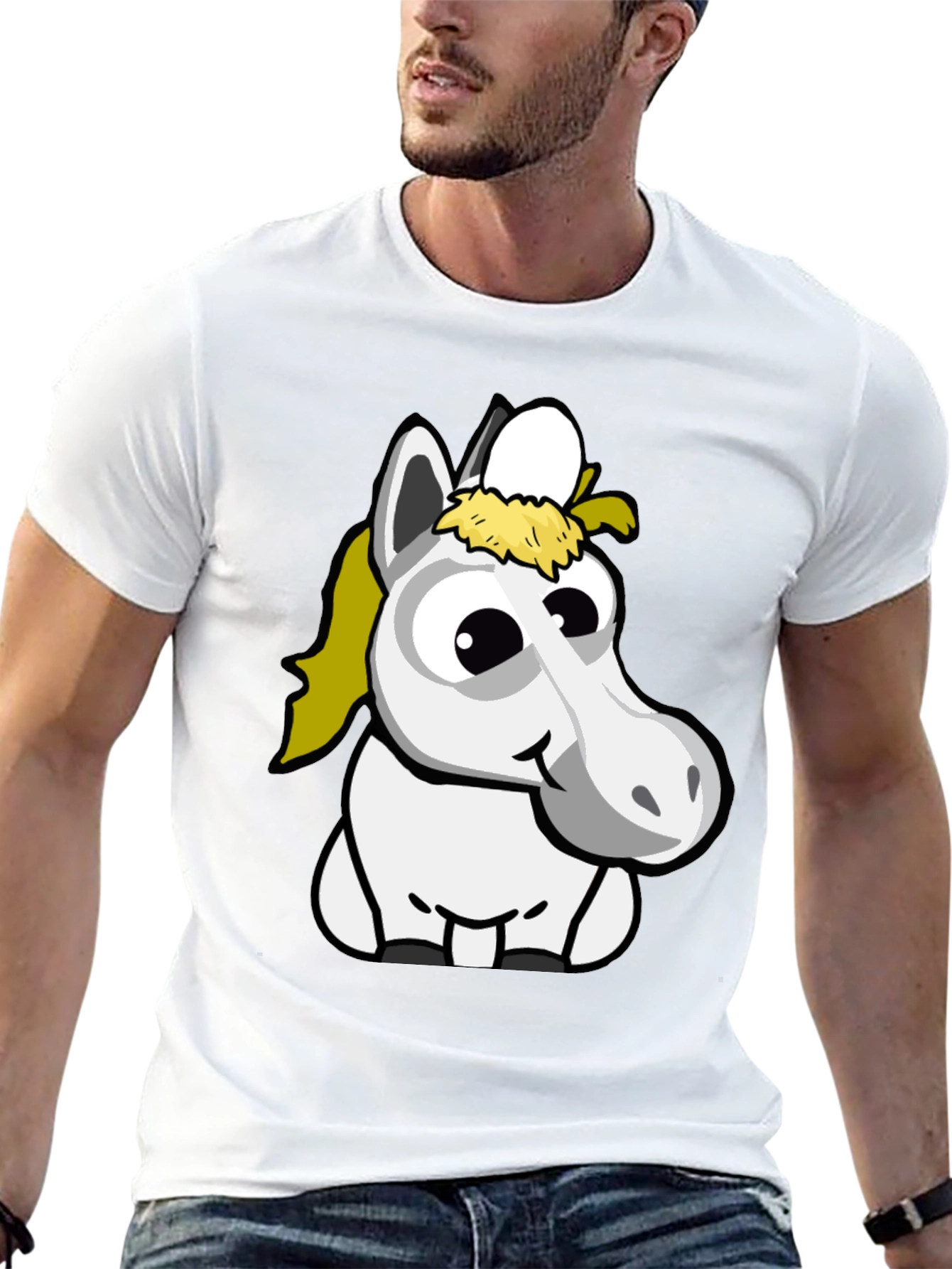 Funny Horse Cartoon T-Shirt