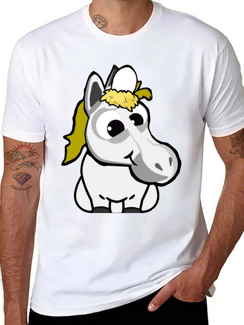 Funny Horse Cartoon T-Shirt