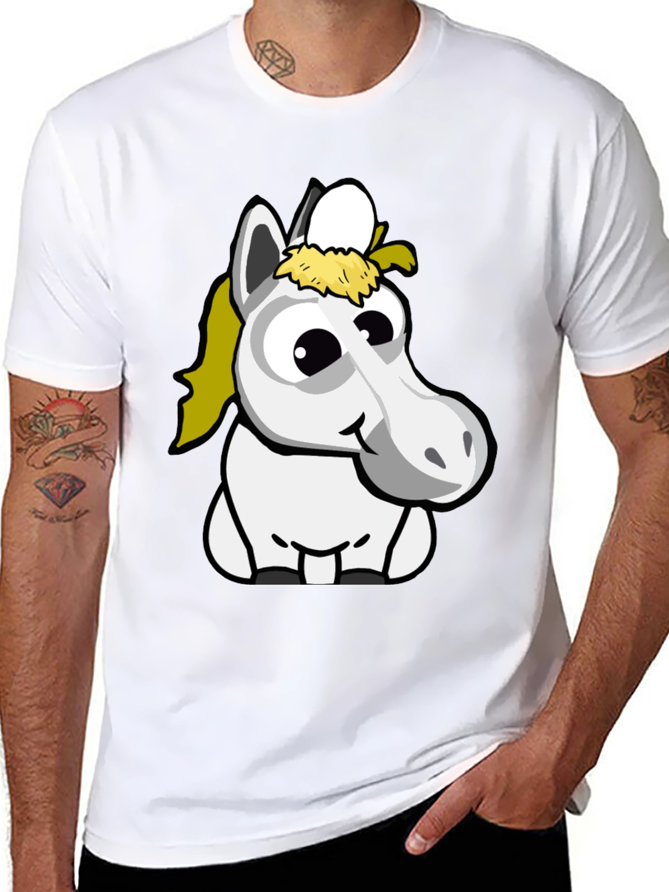 Funny Horse Cartoon T-Shirt