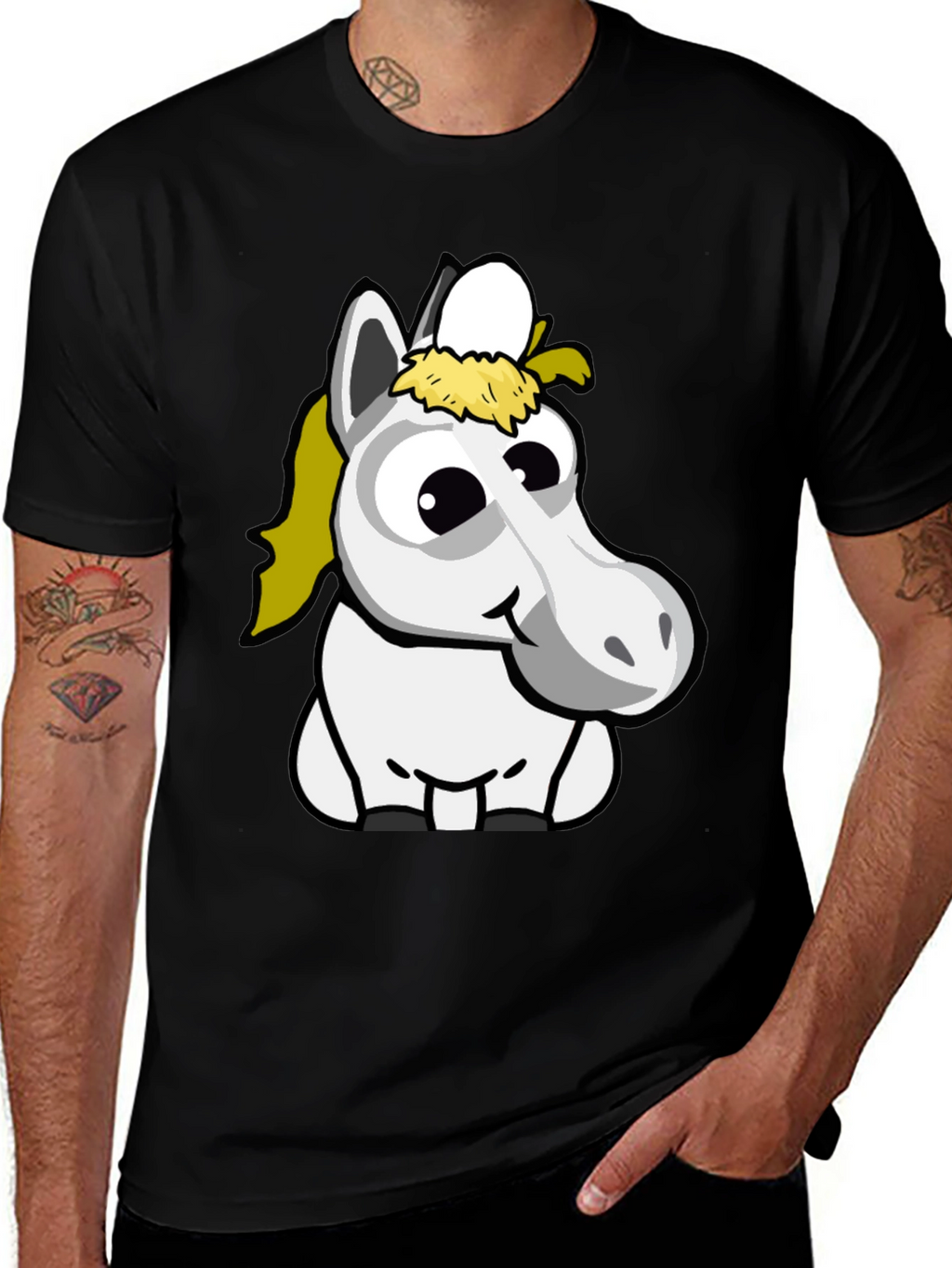 Funny Horse Cartoon T-Shirt