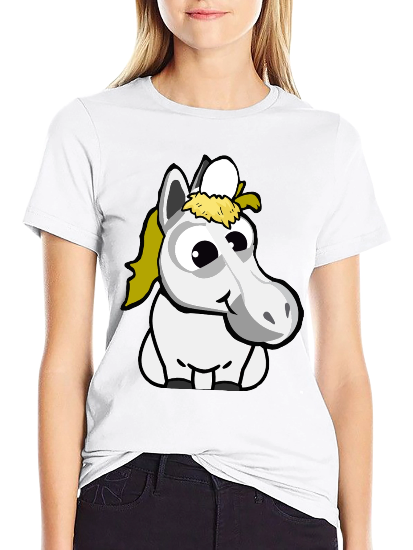 Funny Horse Cartoon T-Shirt