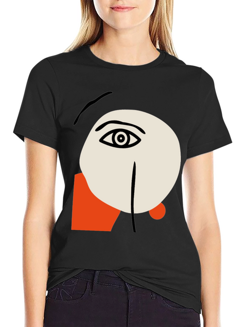 Abstract Face Graphic Tee - Stylish Artistic Design