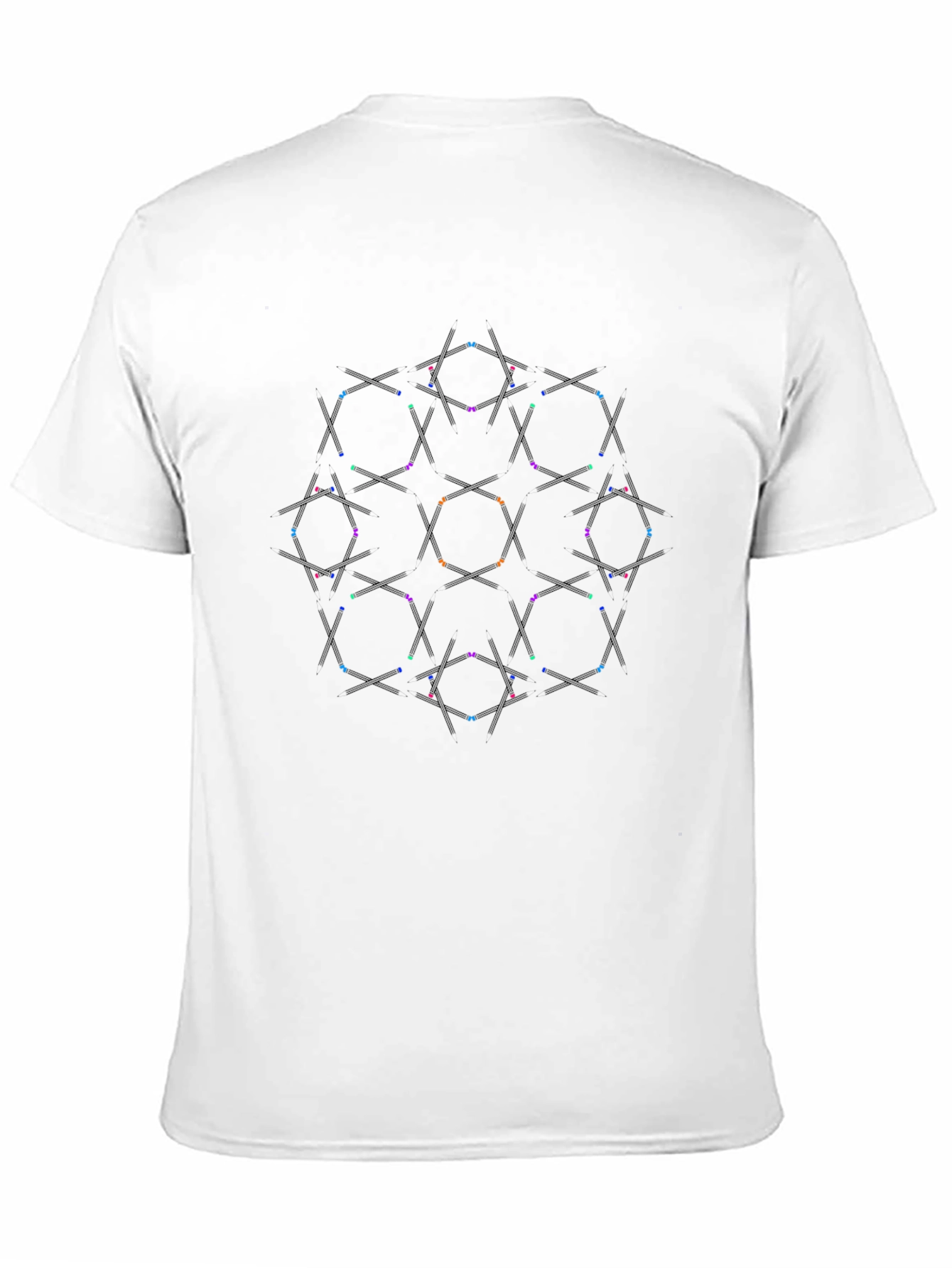 Geometric Pattern Black T-Shirt