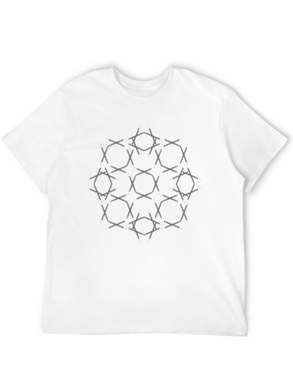 Geometric Pattern Black T-Shirt