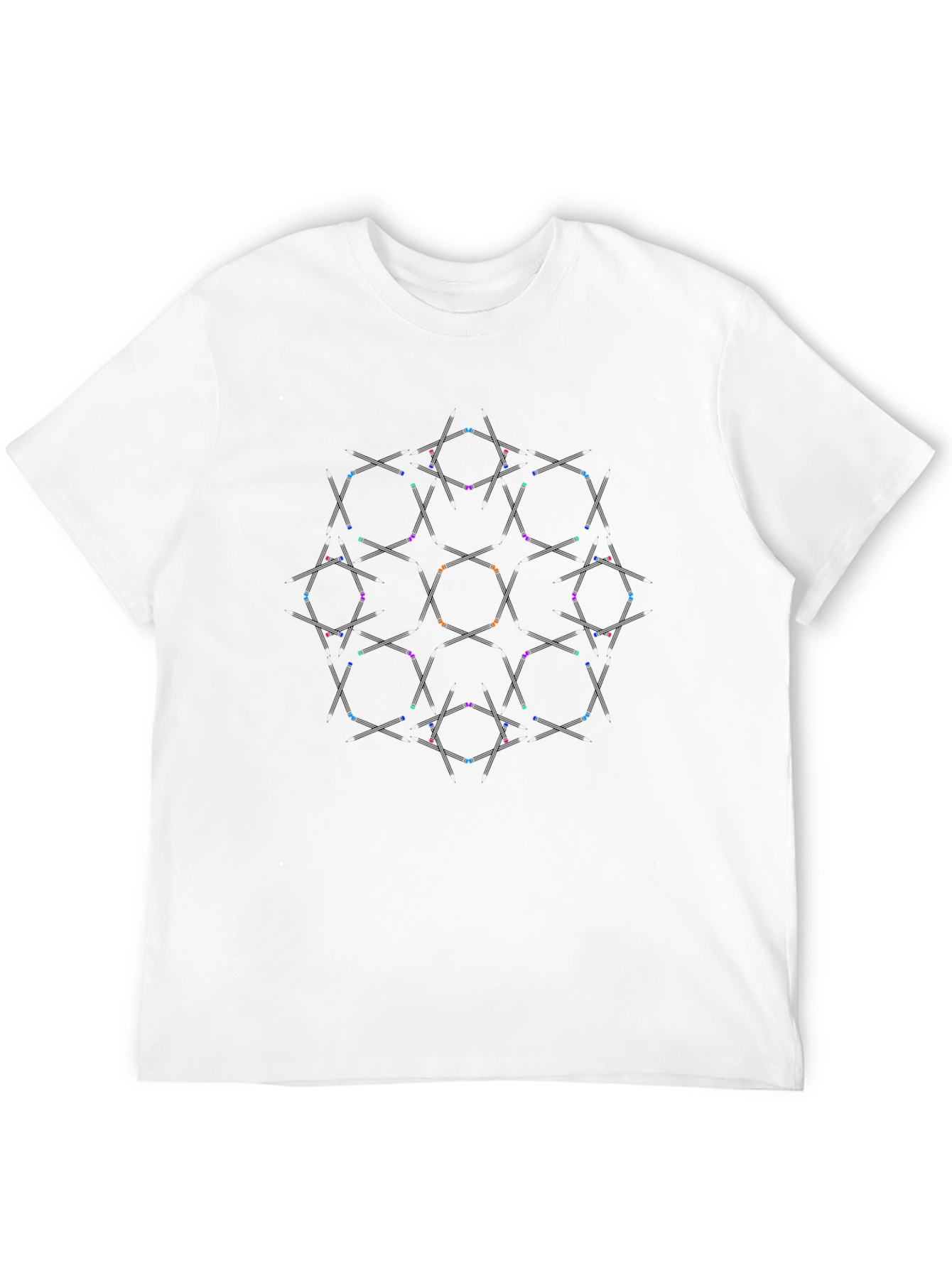 Geometric Pattern Black T-Shirt