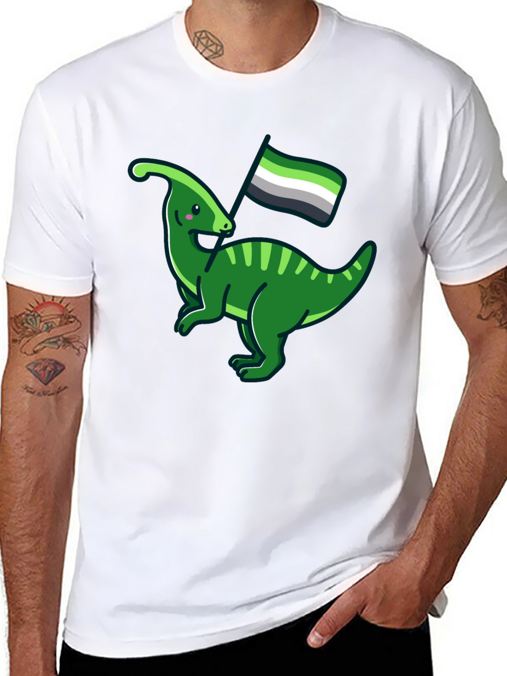 Aromantic Dinosaur Graphic Tee