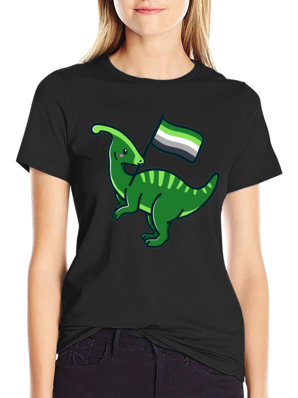 Aromantic Dinosaur Graphic Tee