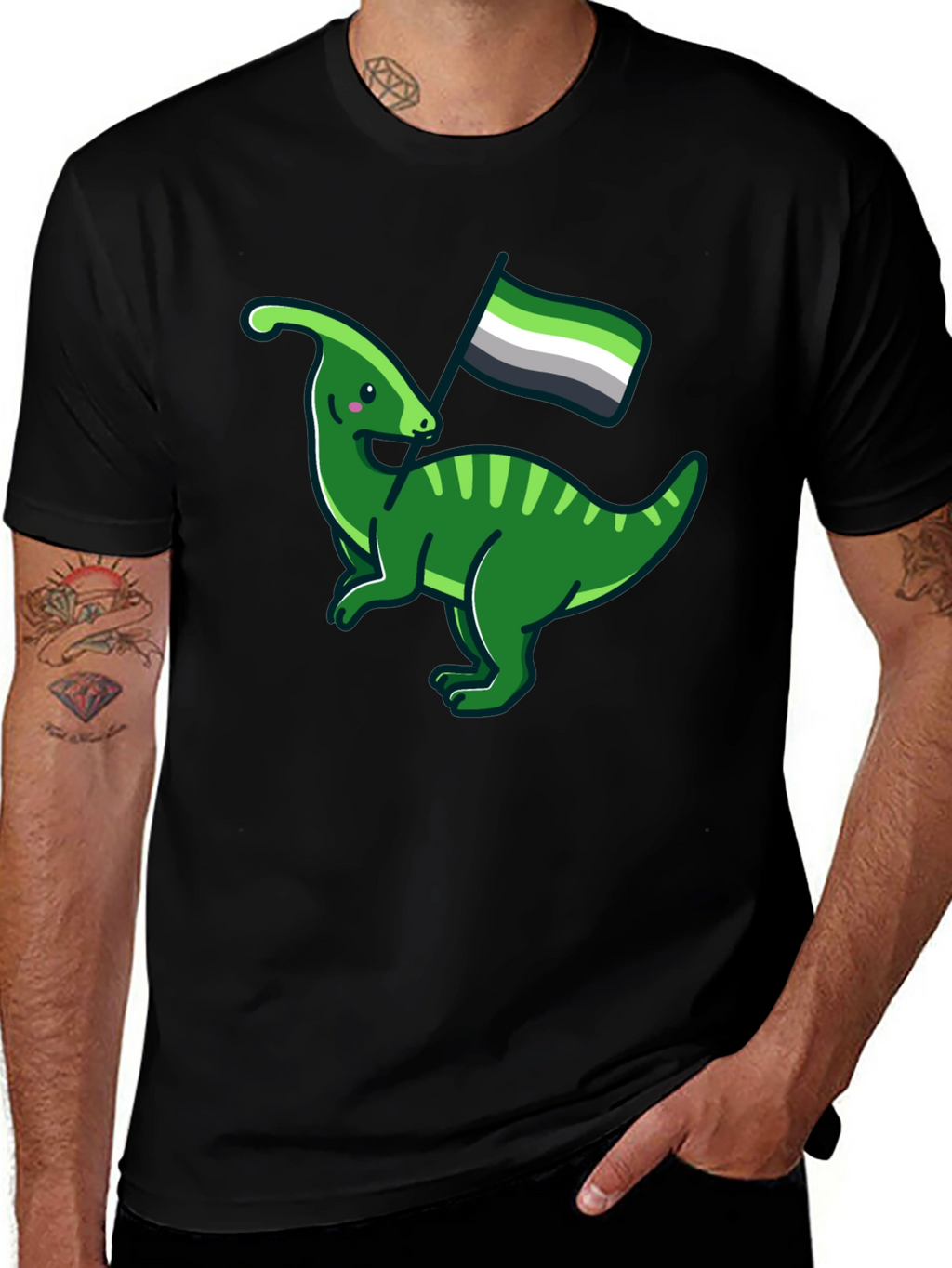 Aromantic Dinosaur Graphic Tee
