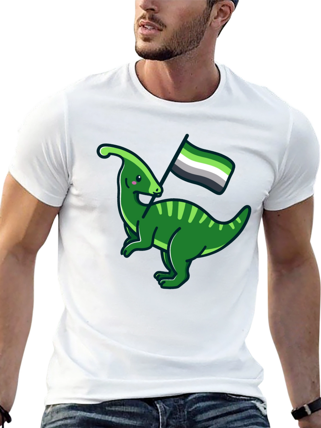 Aromantic Dinosaur Graphic Tee