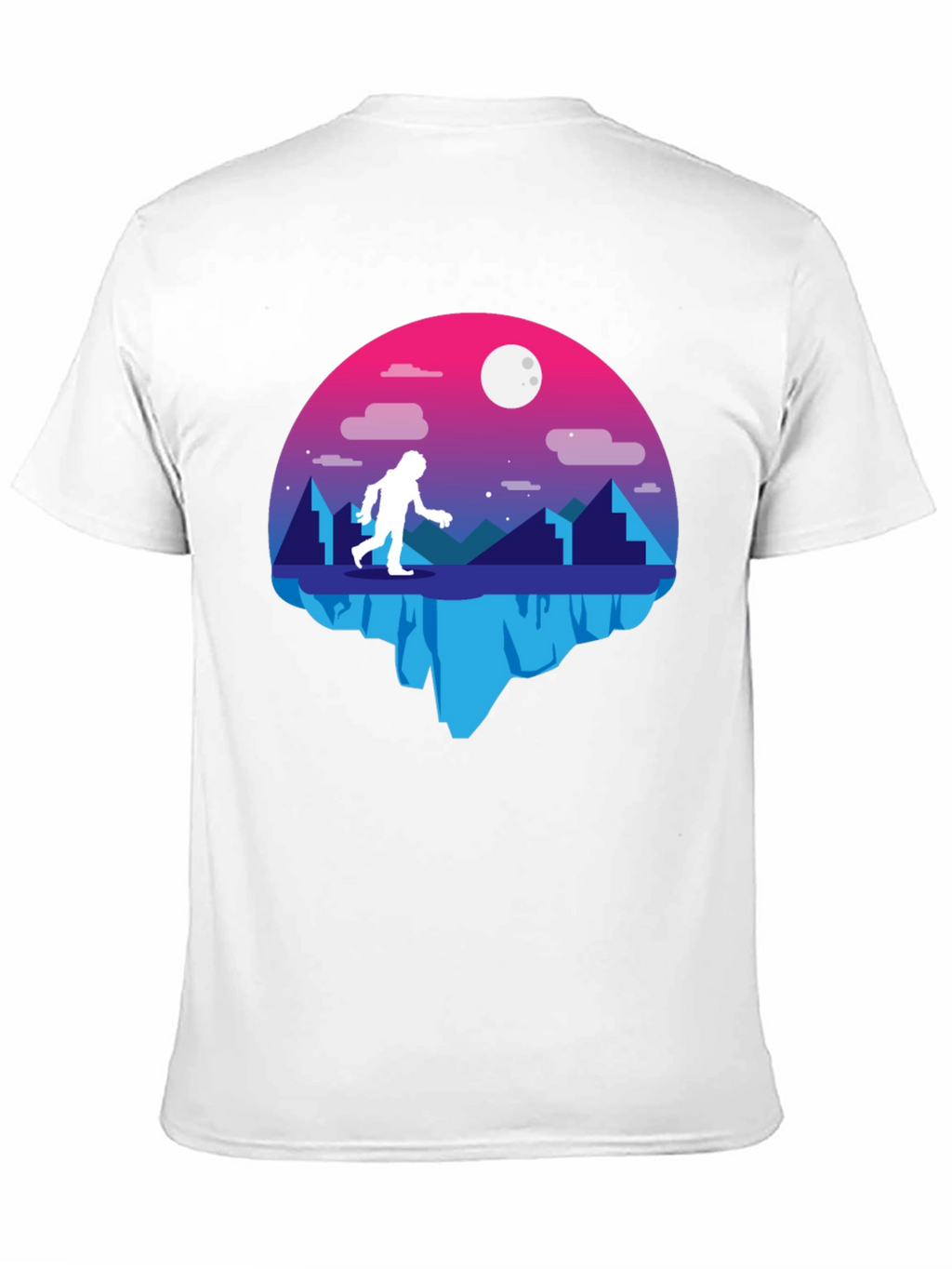 Bigfoot Moon Graphic T-Shirt - Black