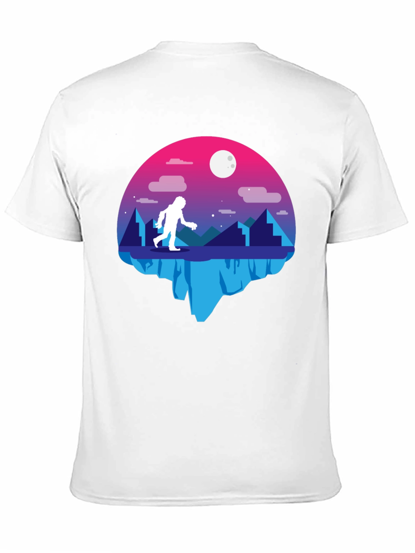 Bigfoot Moon Graphic T-Shirt - Black