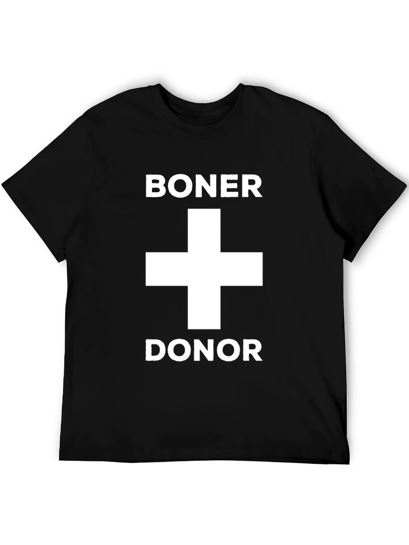 Boner Donor Funny Graphic Tee - Black Cotton T-Shirt