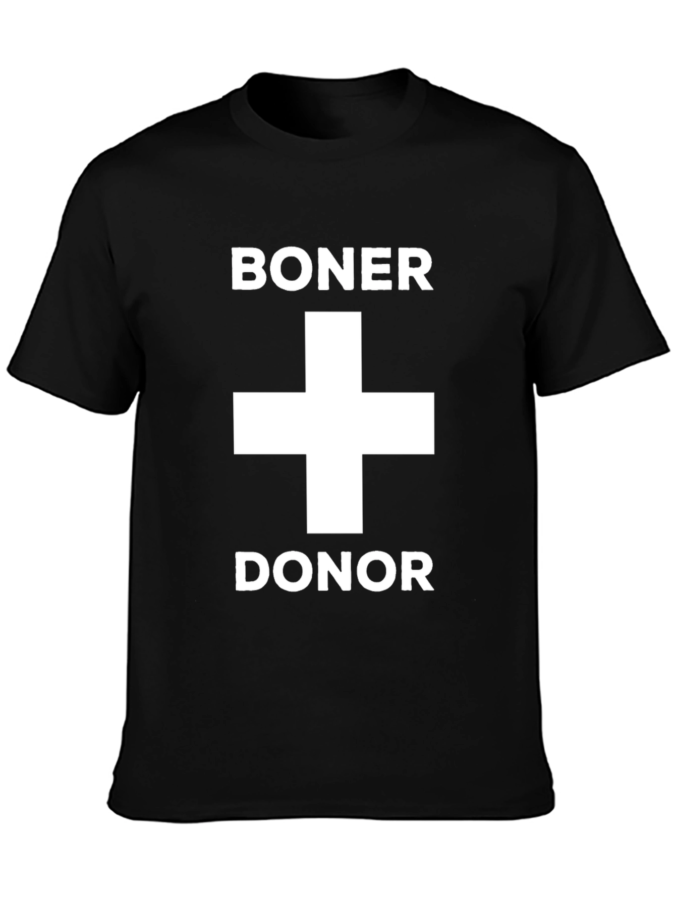 Boner Donor Funny Graphic Tee - Black Cotton T-Shirt