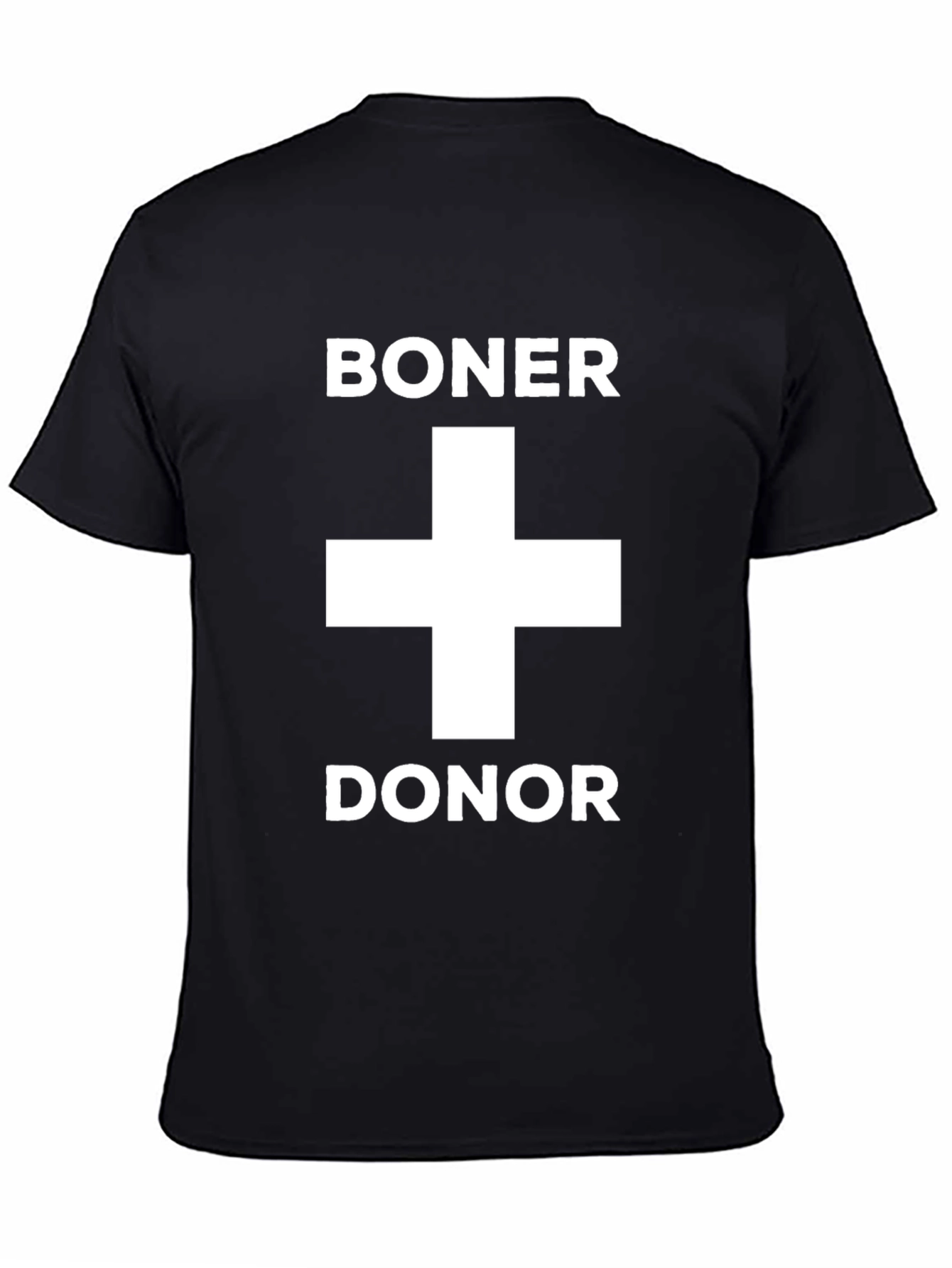 Boner Donor Funny Graphic Tee - Black Cotton T-Shirt