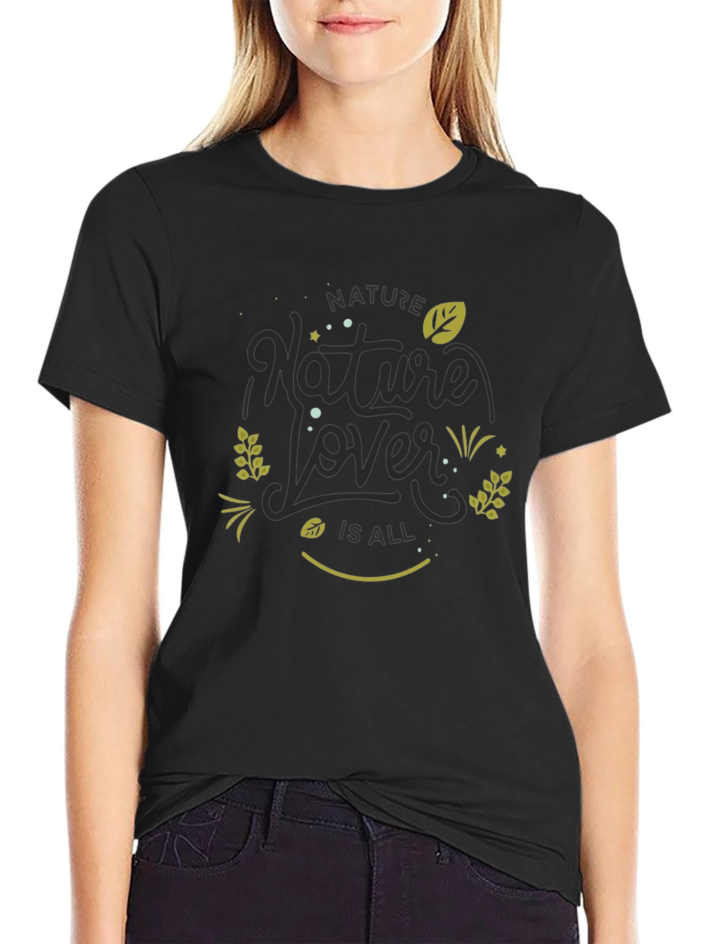 Nature Lover Black Graphic Tee