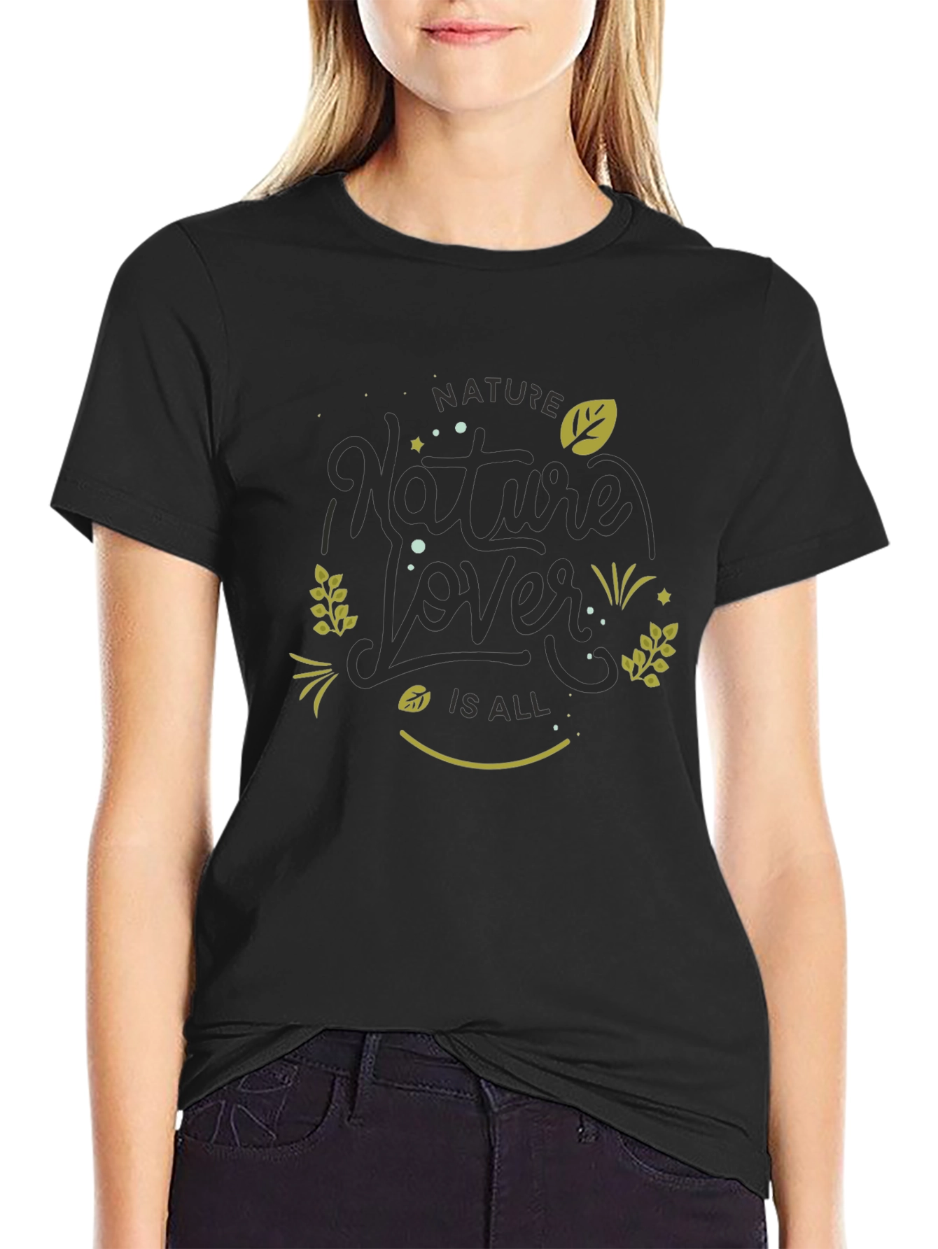 Nature Lover Black Graphic Tee