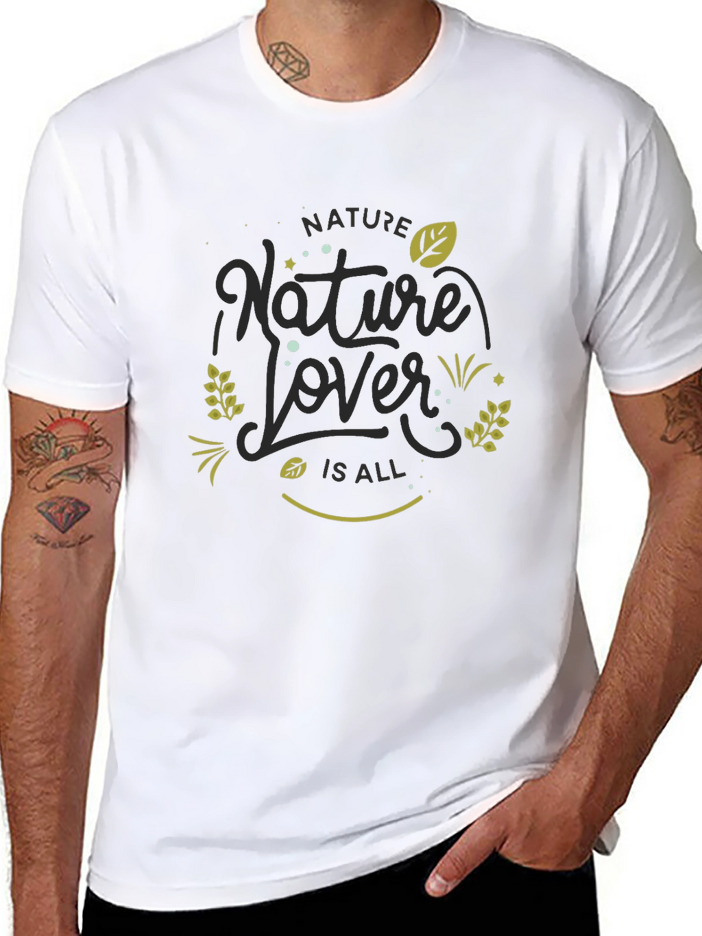 Nature Lover Black Graphic Tee