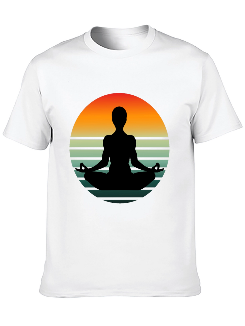 Yoga Silhouette Sunset Graphic T-Shirt