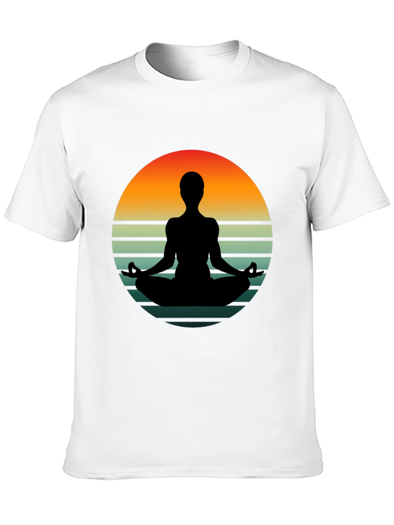 Yoga Silhouette Sunset Graphic T-Shirt