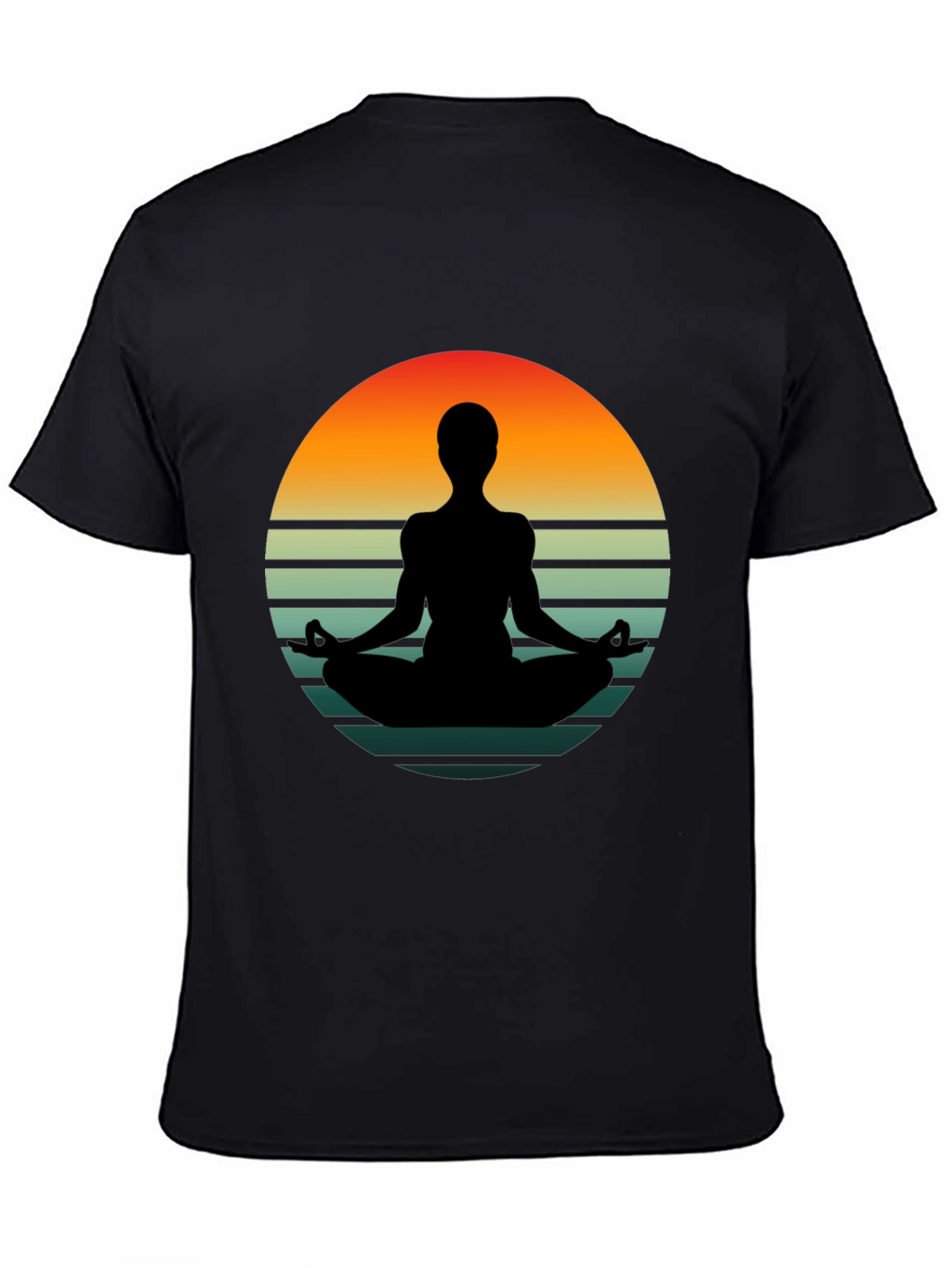 Yoga Silhouette Sunset Graphic T-Shirt