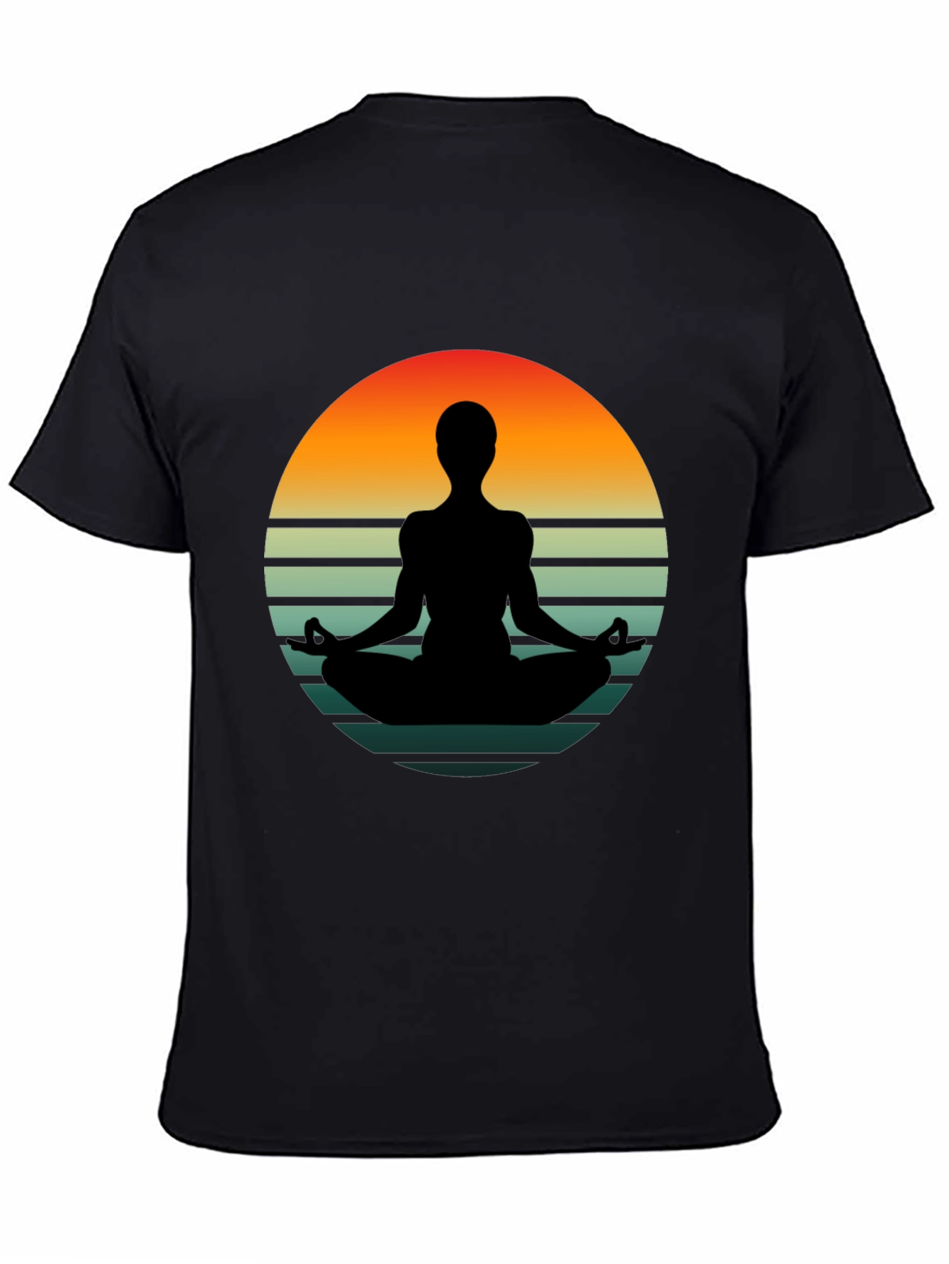 Yoga Silhouette Sunset Graphic T-Shirt