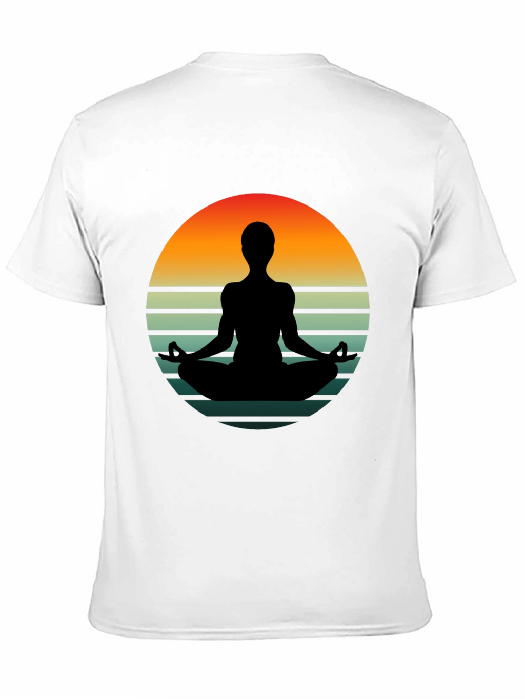 Yoga Silhouette Sunset Graphic T-Shirt