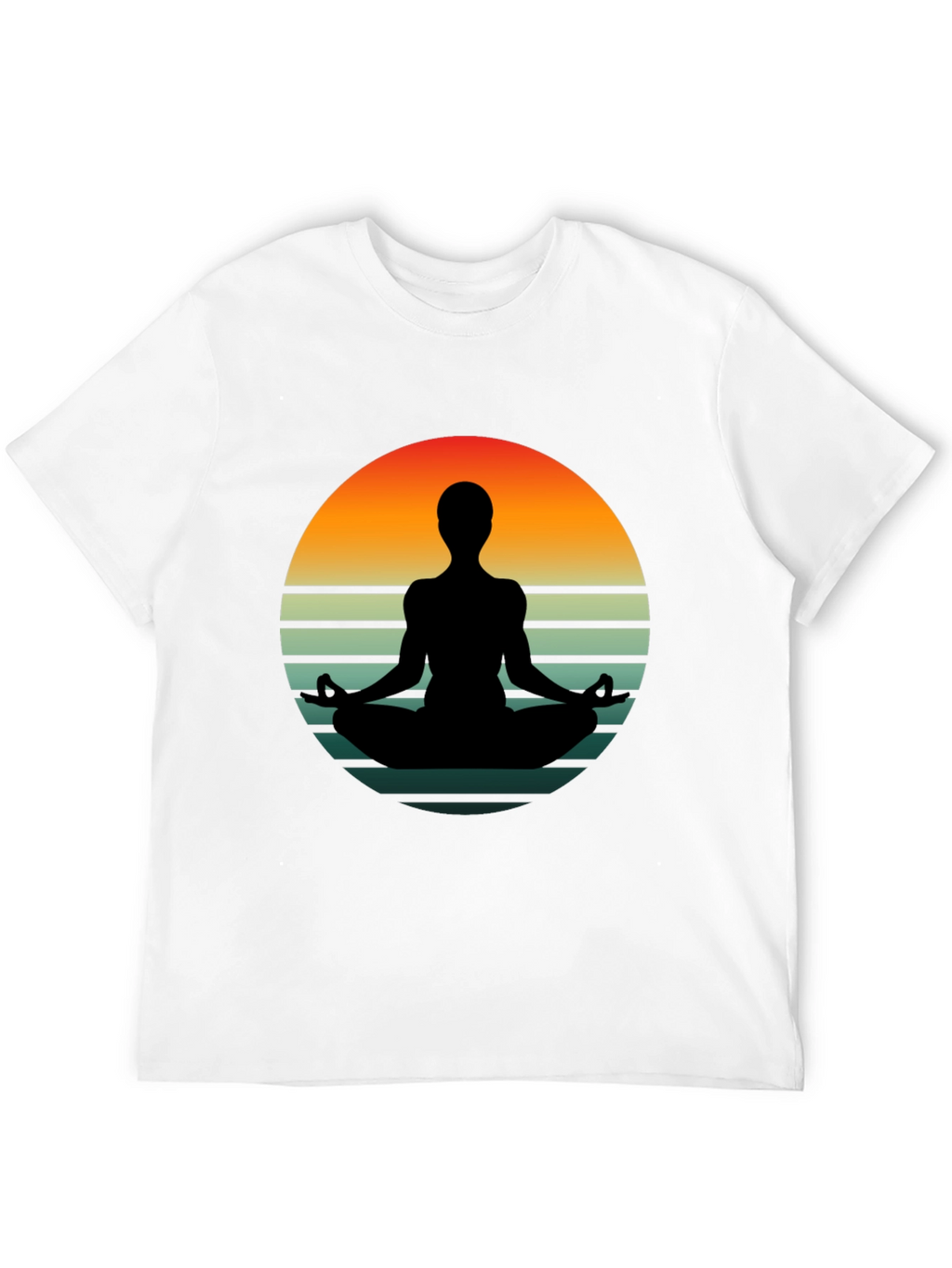 Yoga Silhouette Sunset Graphic T-Shirt