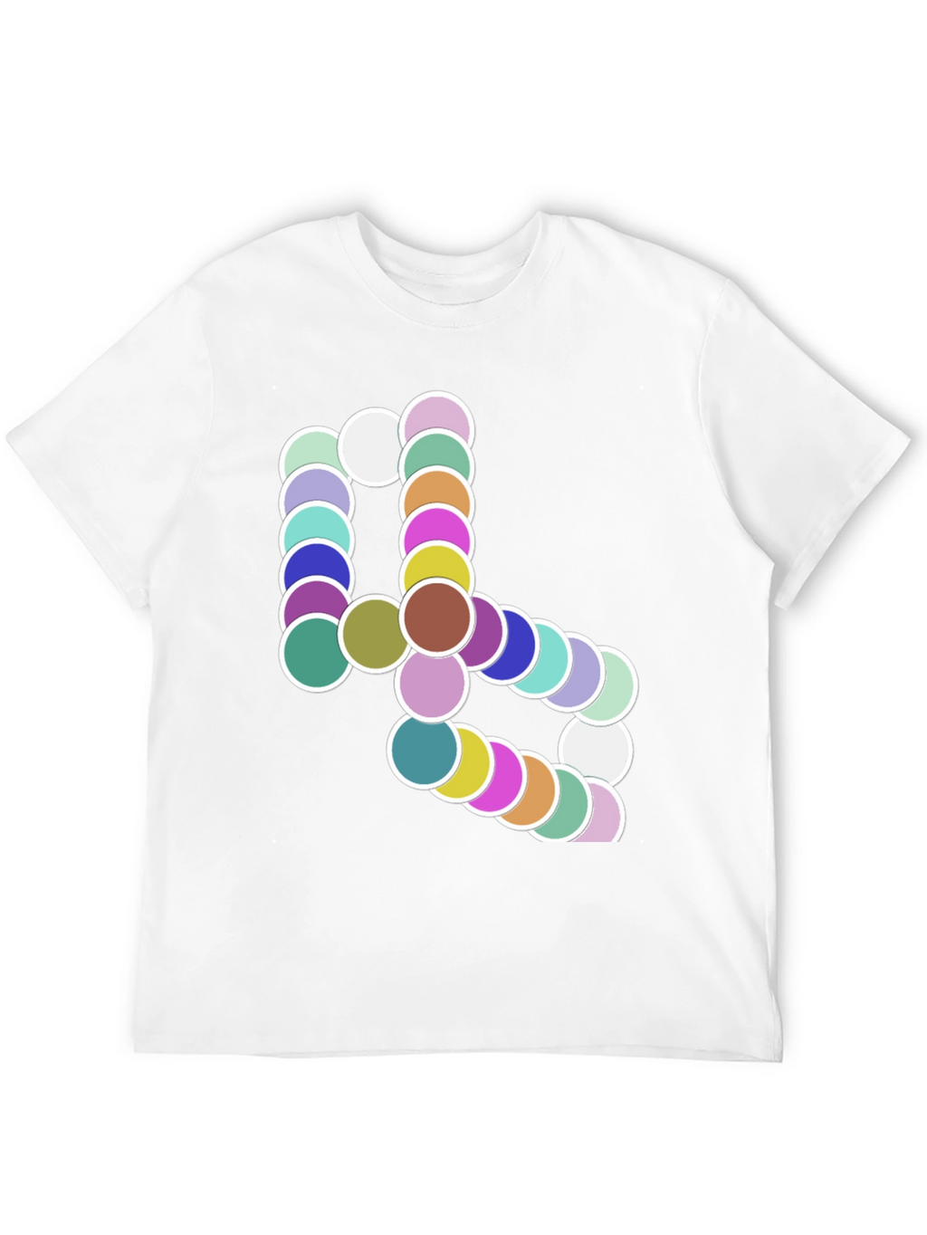 Abstract Circle Pattern Black T-Shirt