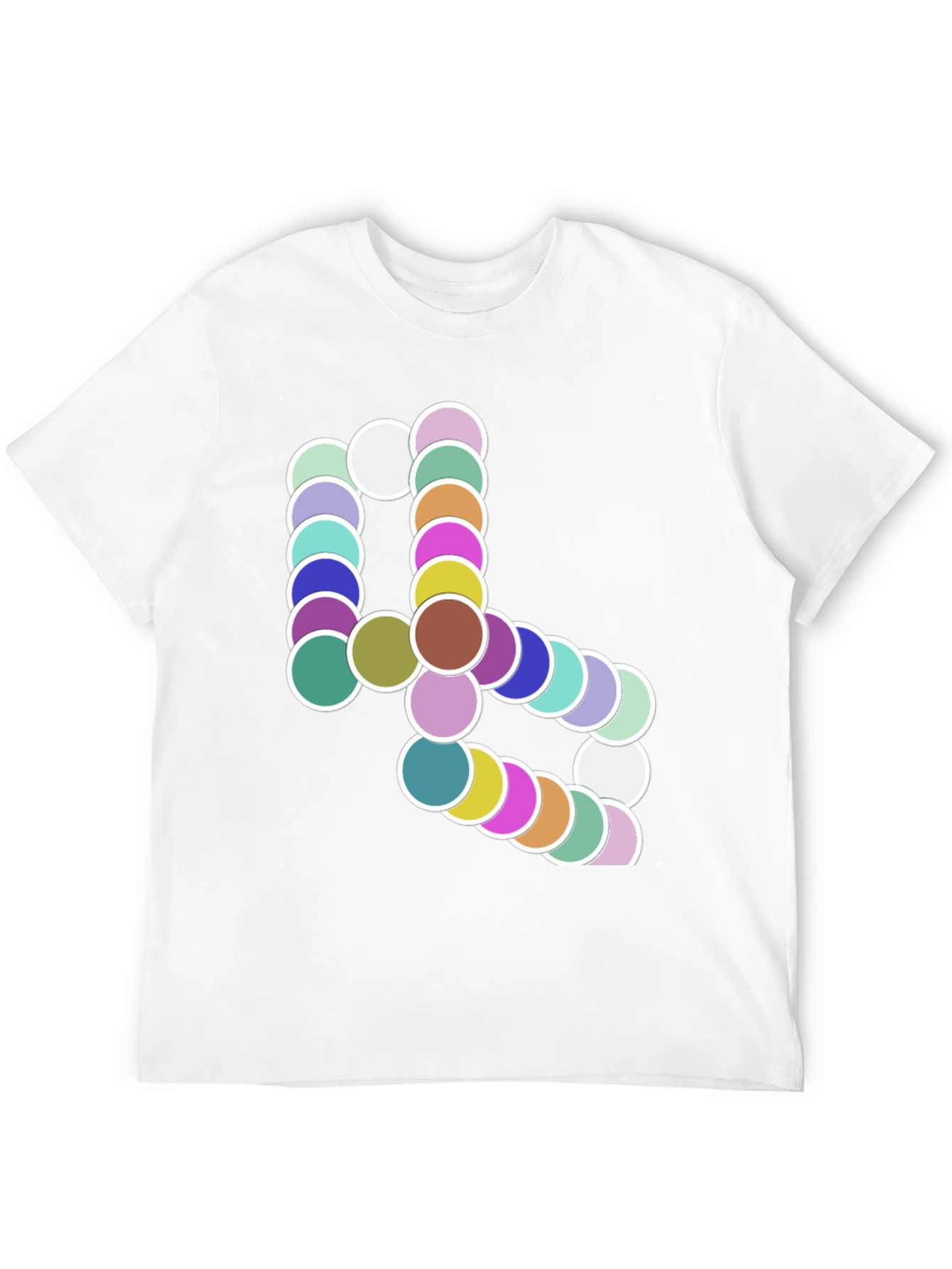 Abstract Circle Pattern Black T-Shirt