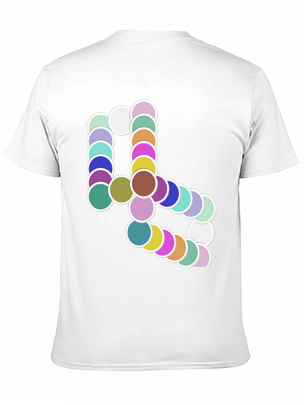 Abstract Circle Pattern Black T-Shirt