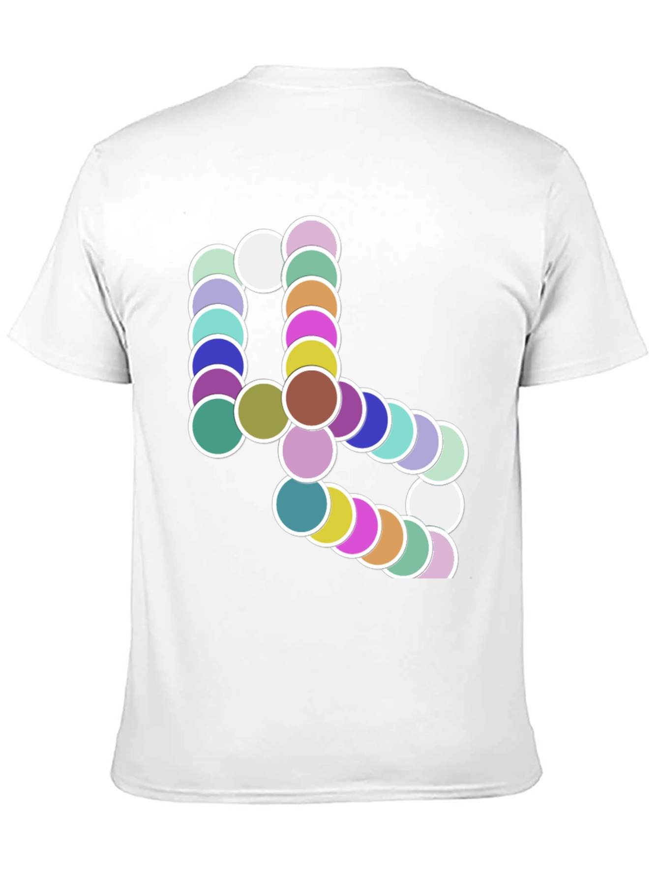 Abstract Circle Pattern Black T-Shirt