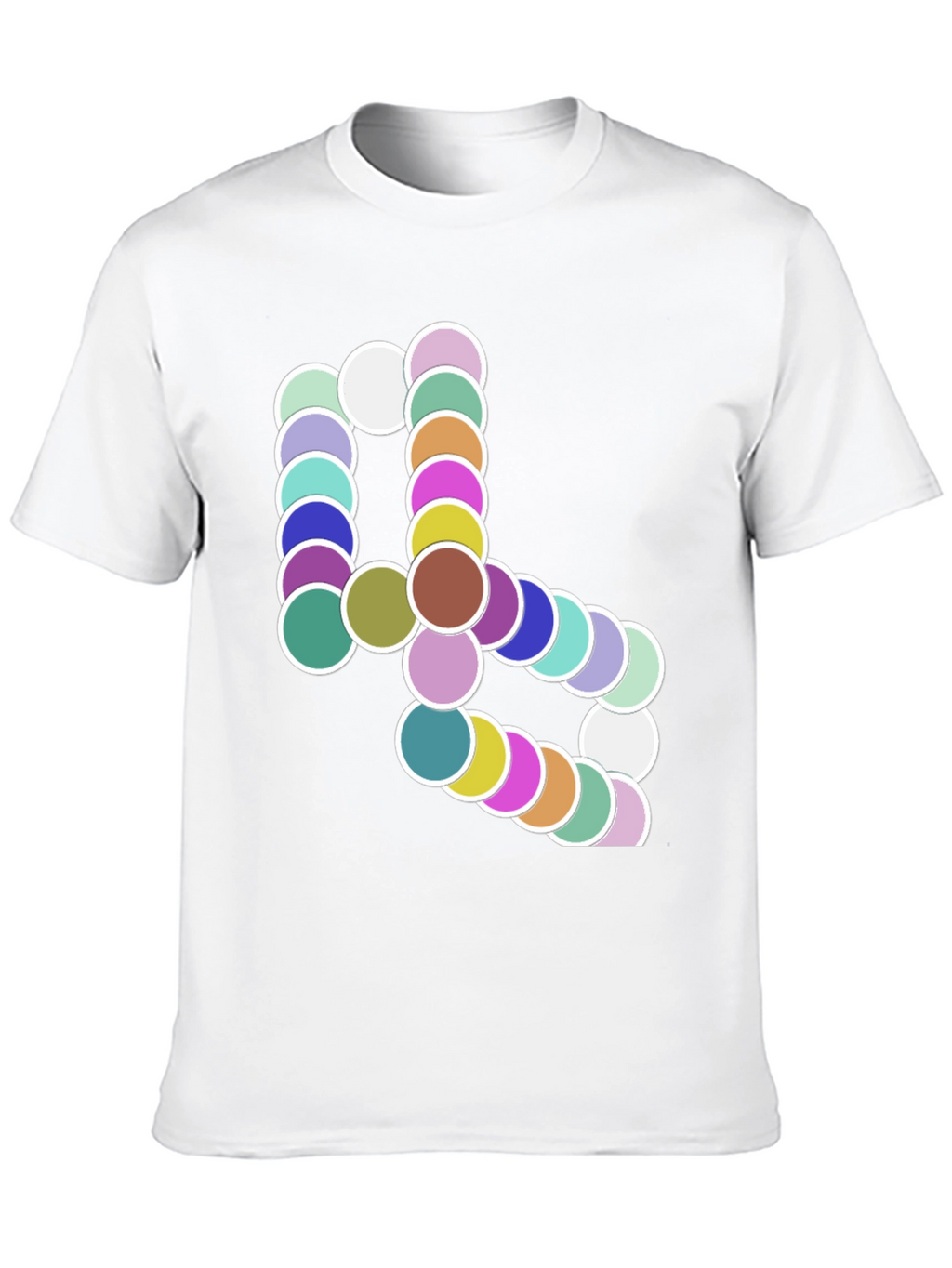 Abstract Circle Pattern Black T-Shirt
