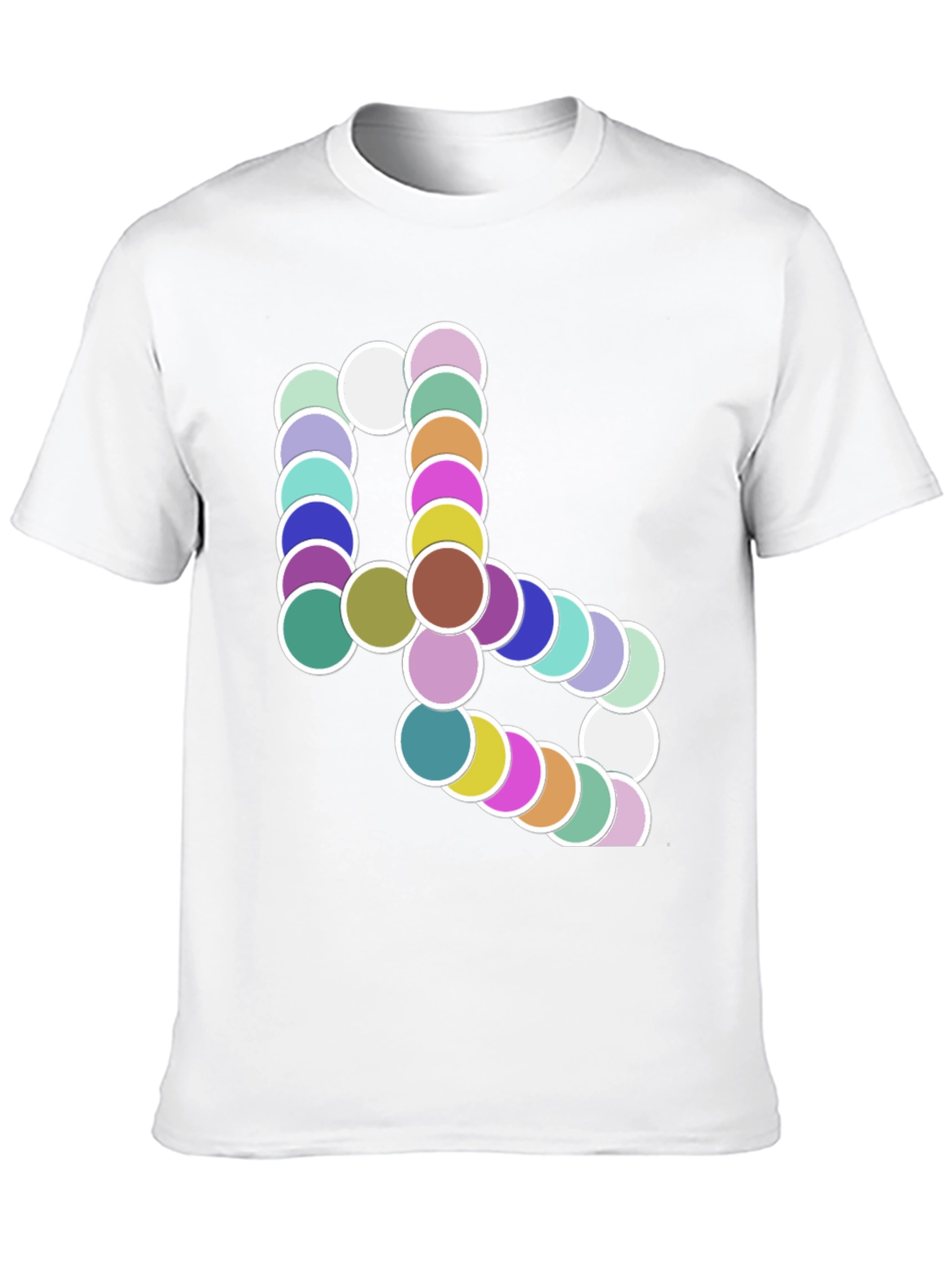 Abstract Circle Pattern Black T-Shirt