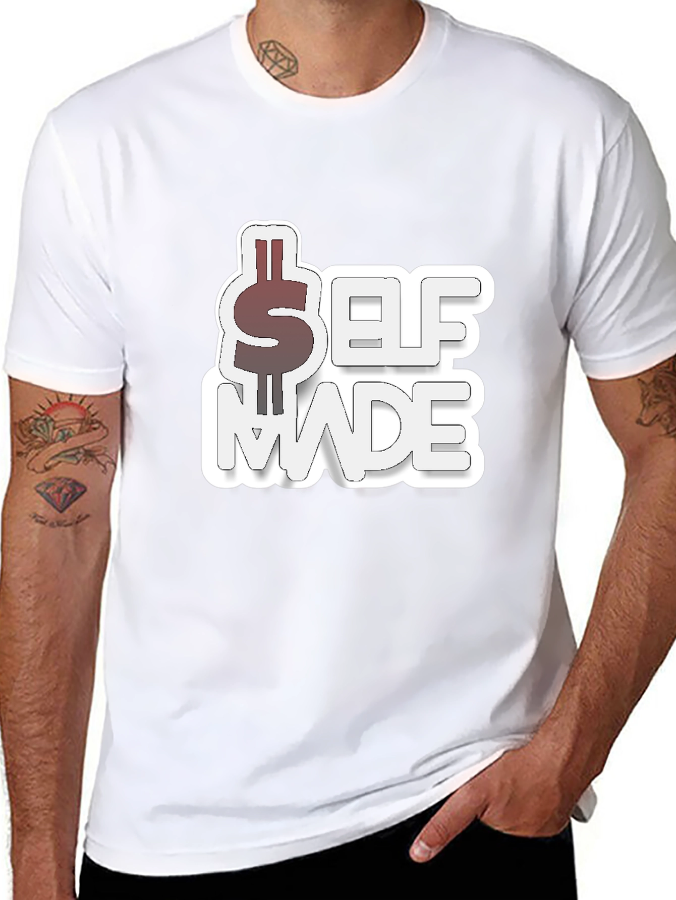 Self Made Black Graphic T-Shirt