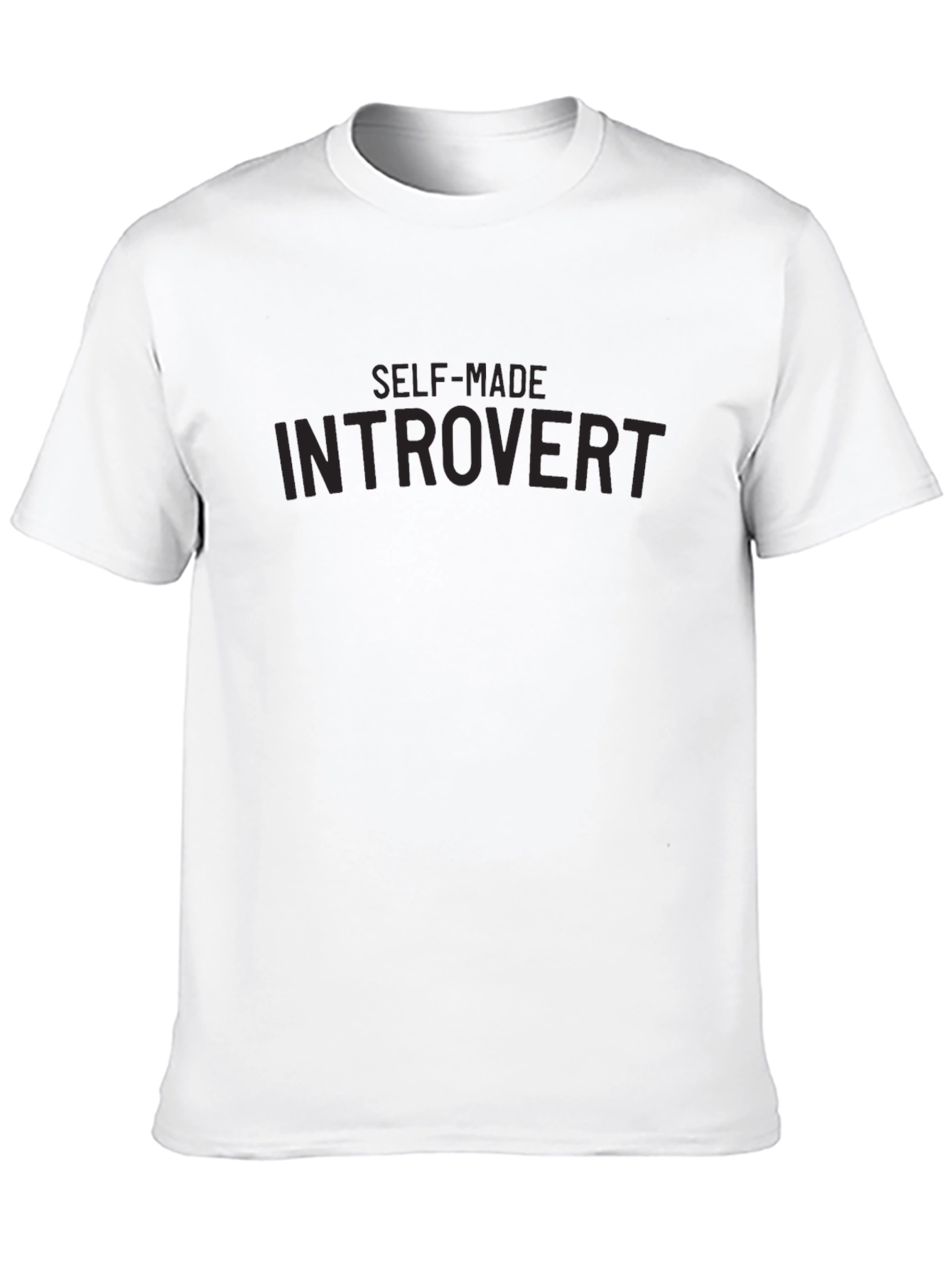 Self-Made Introvert T-Shirt - Classic Black Crew Neck