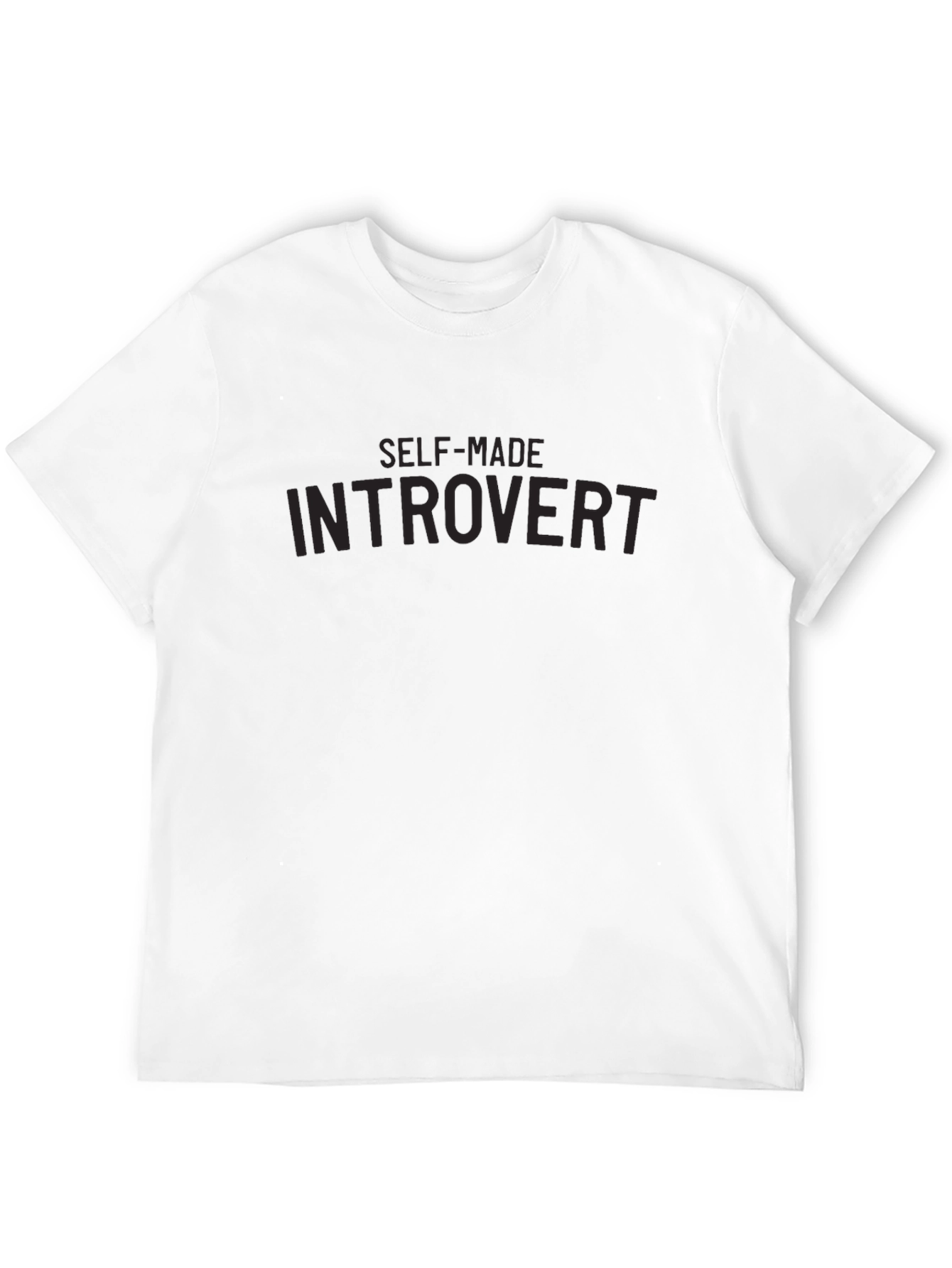 Self-Made Introvert T-Shirt - Classic Black Crew Neck