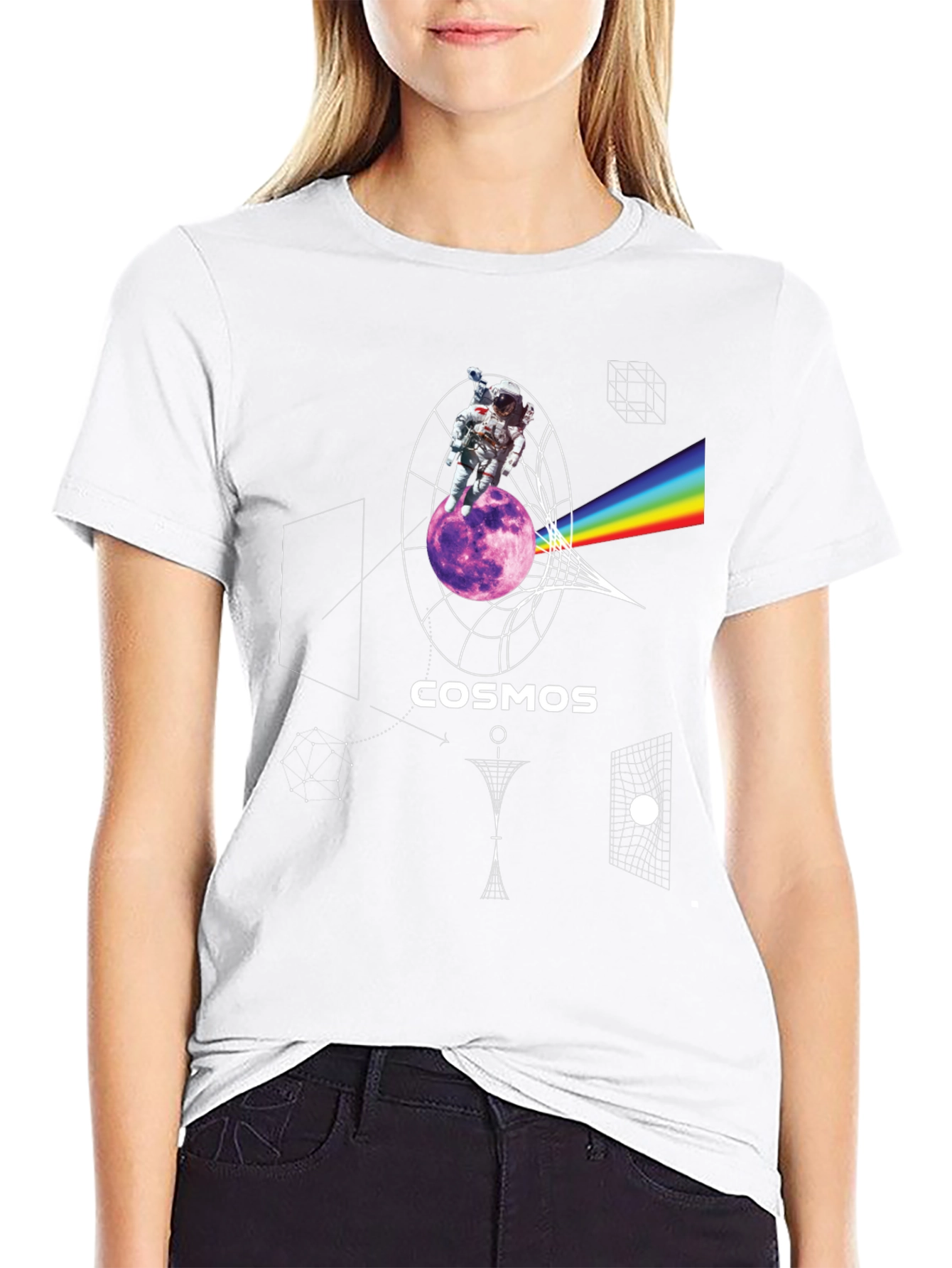 Cosmos Astronaut Graphic Print T-Shirt