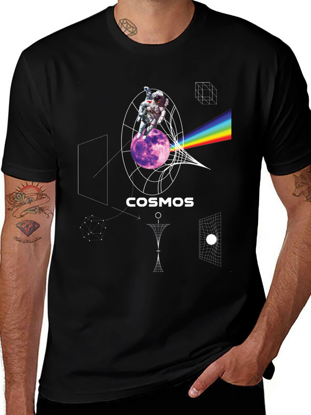 Cosmos Astronaut Graphic Print T-Shirt