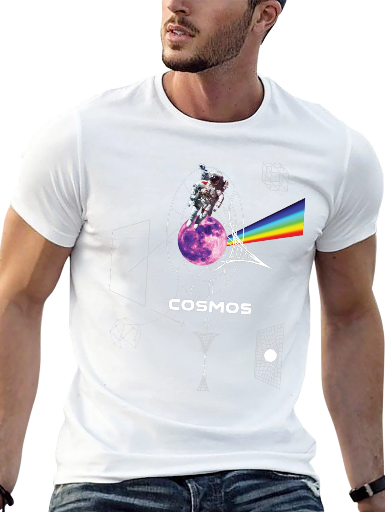 Cosmos Astronaut Graphic Print T-Shirt