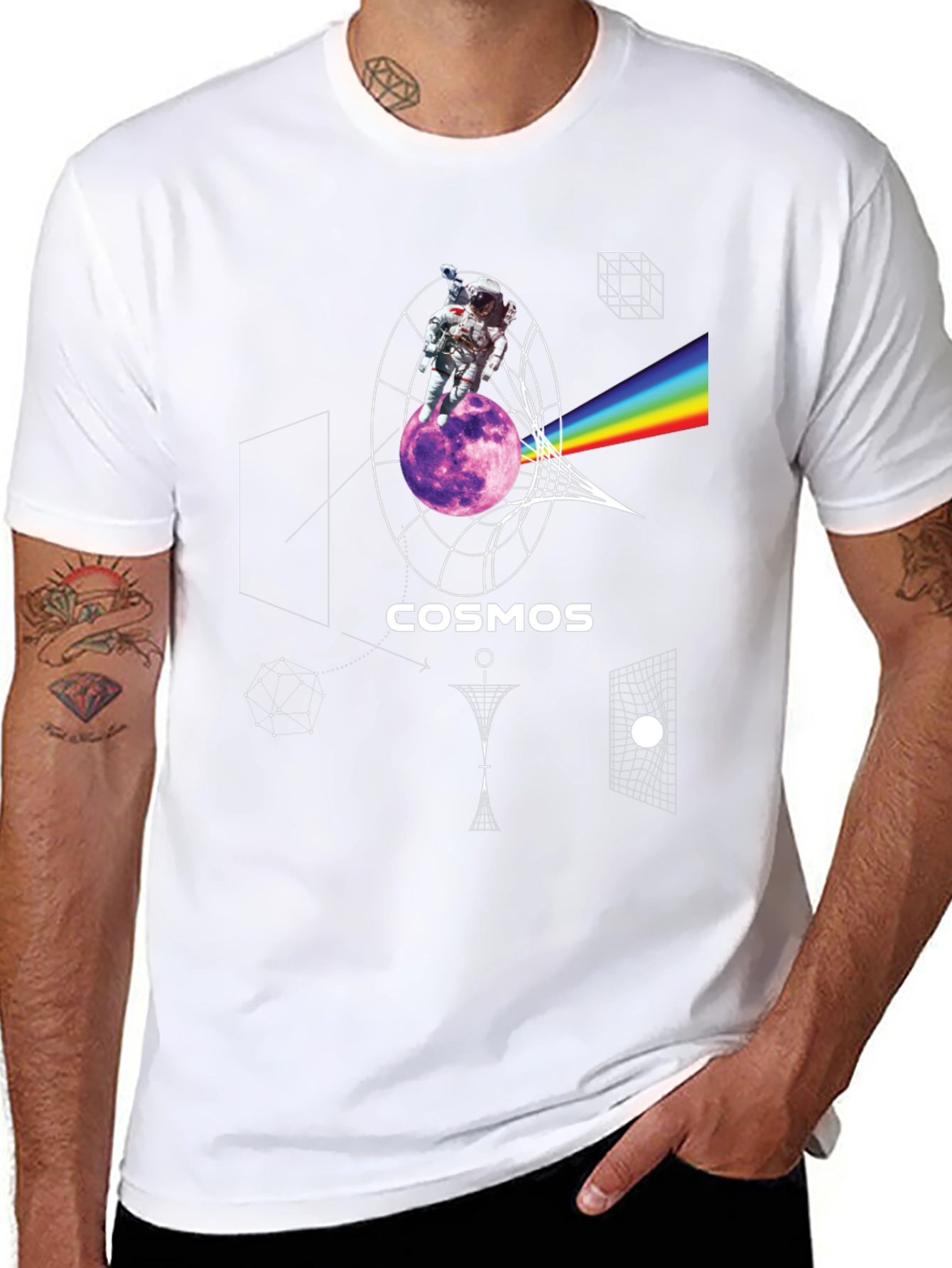 Cosmos Astronaut Graphic Print T-Shirt