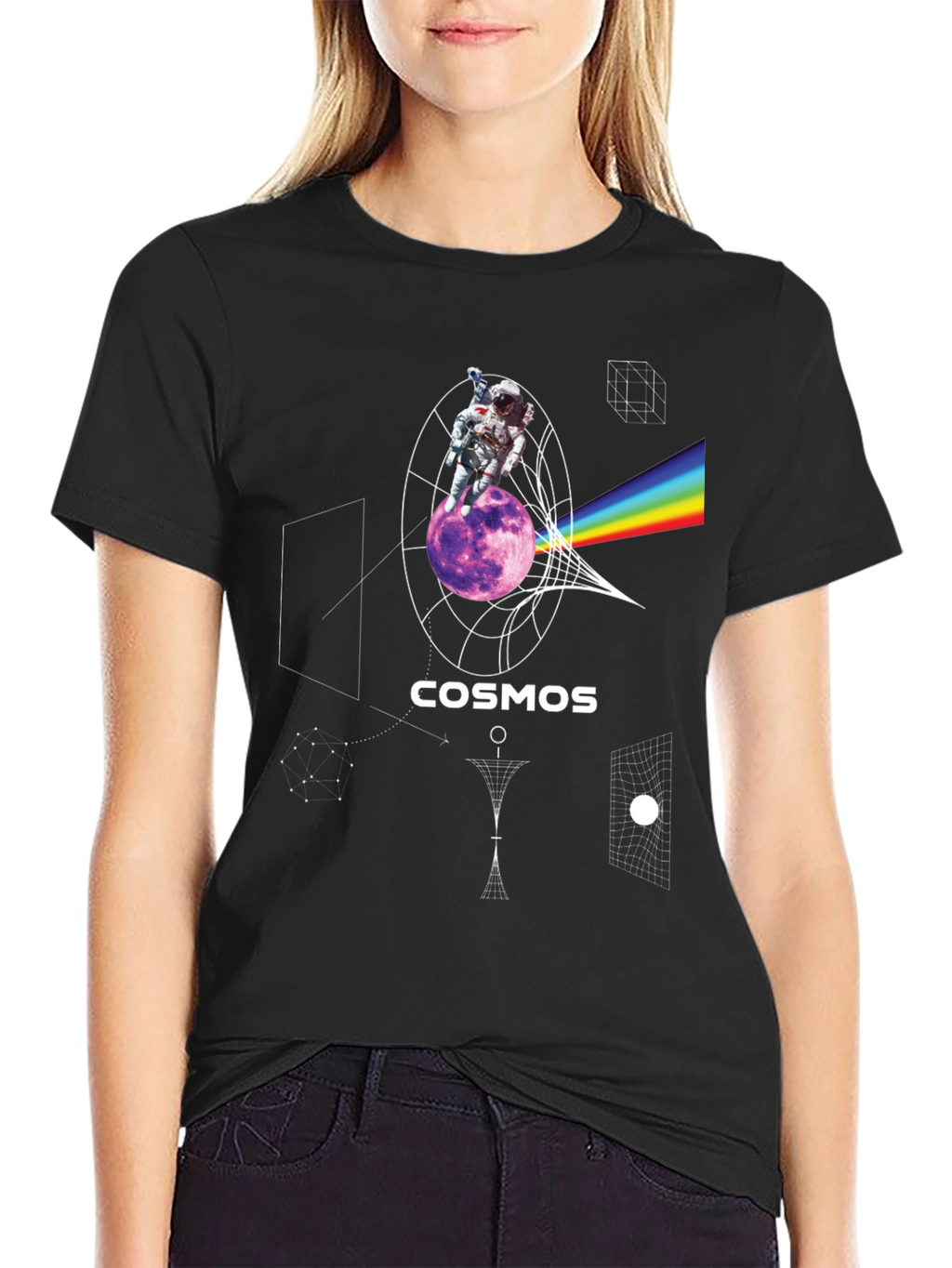 Cosmos Astronaut Graphic Print T-Shirt