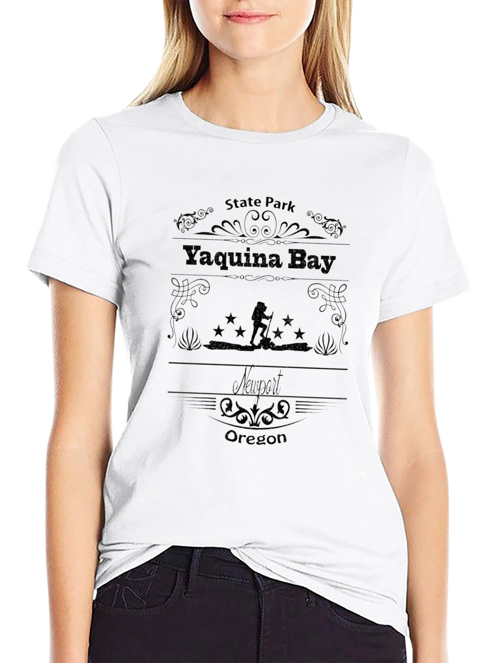 Yaquina Bay State Park Black T-Shirt